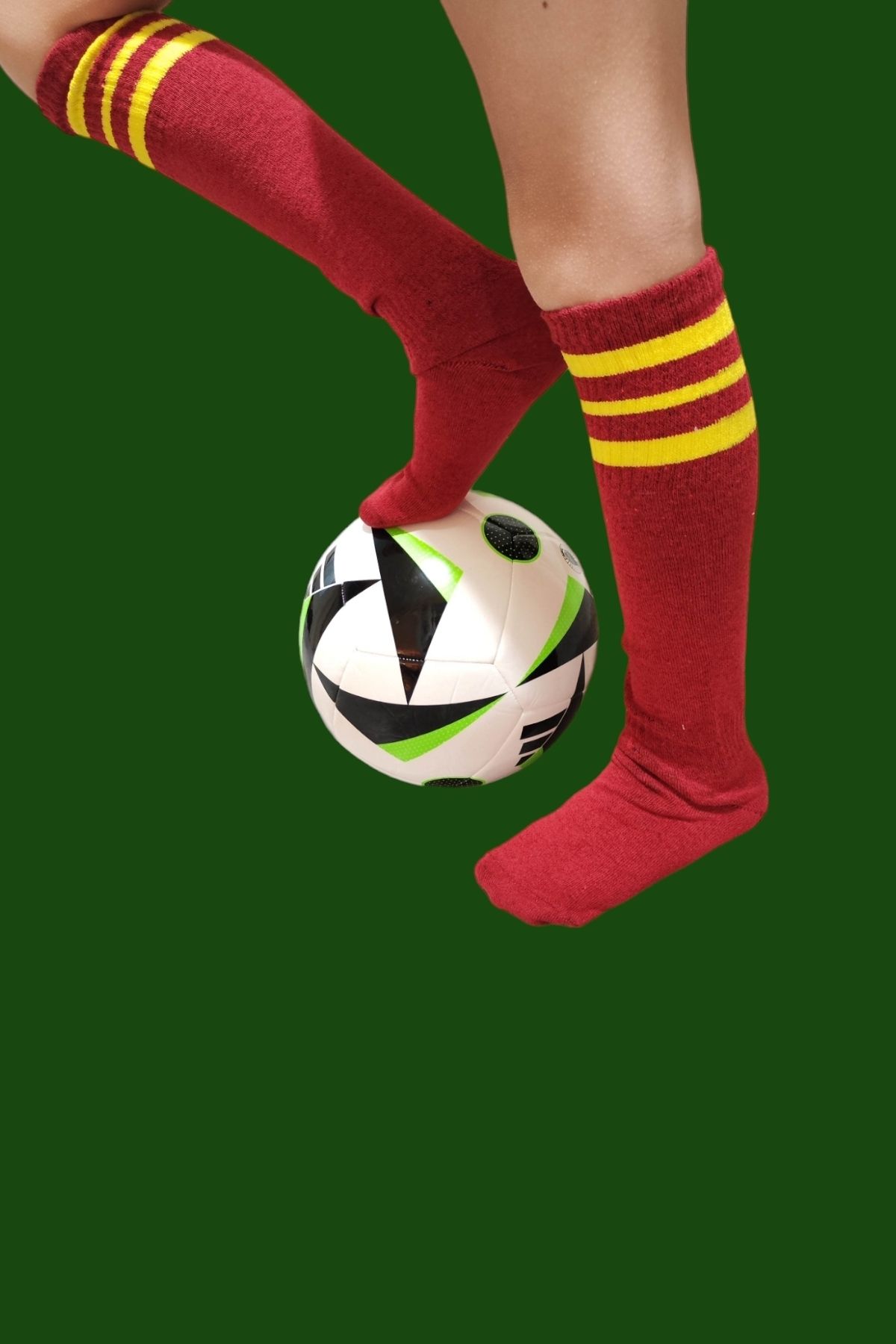 erceys Unisex 3 Çift Çocuk Futbol Çorabı Uzun Tozluk Halı Saha Çorabı Pamuklu