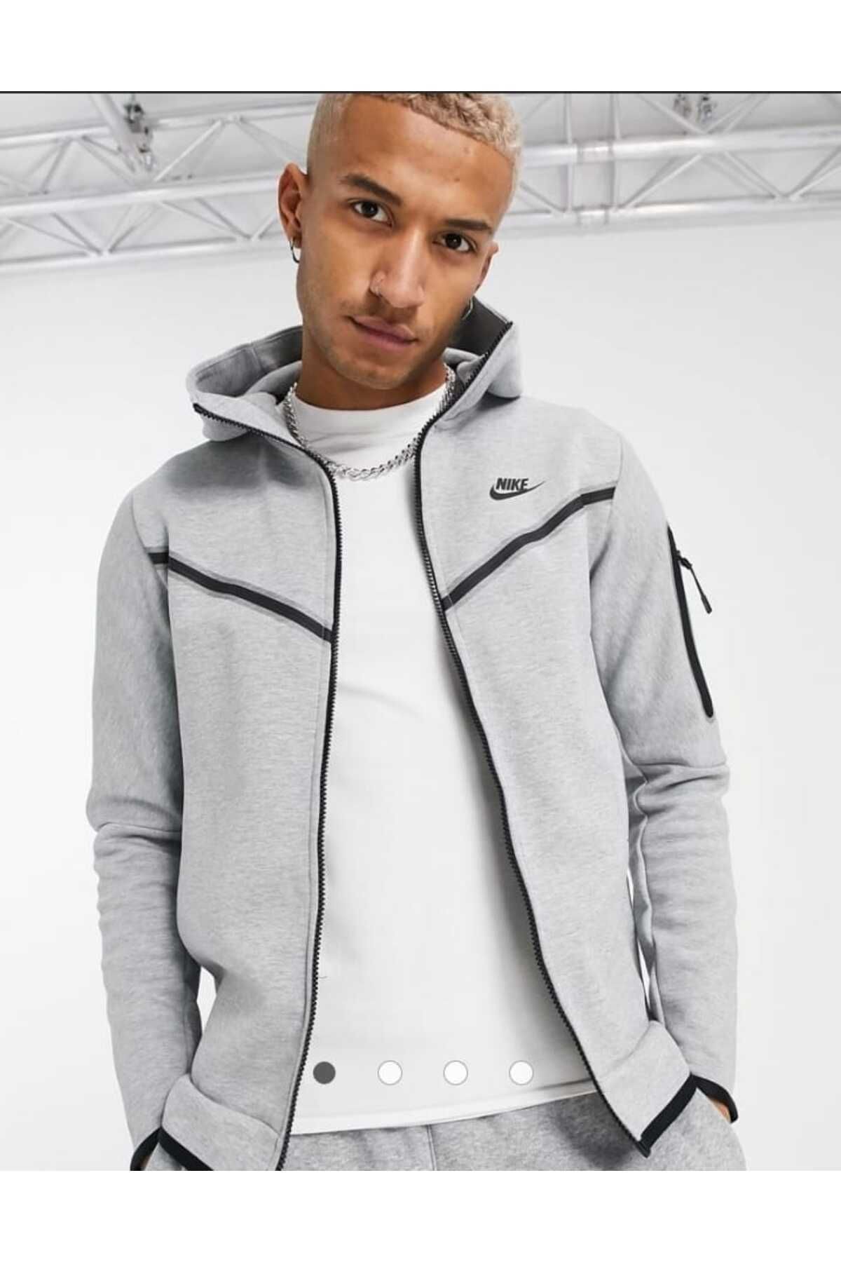 Nike Sportswear Tech Fleece Windrunner Tam Boy Fermuarlı Erkek Kapüşonlu Üst CNG-STORE