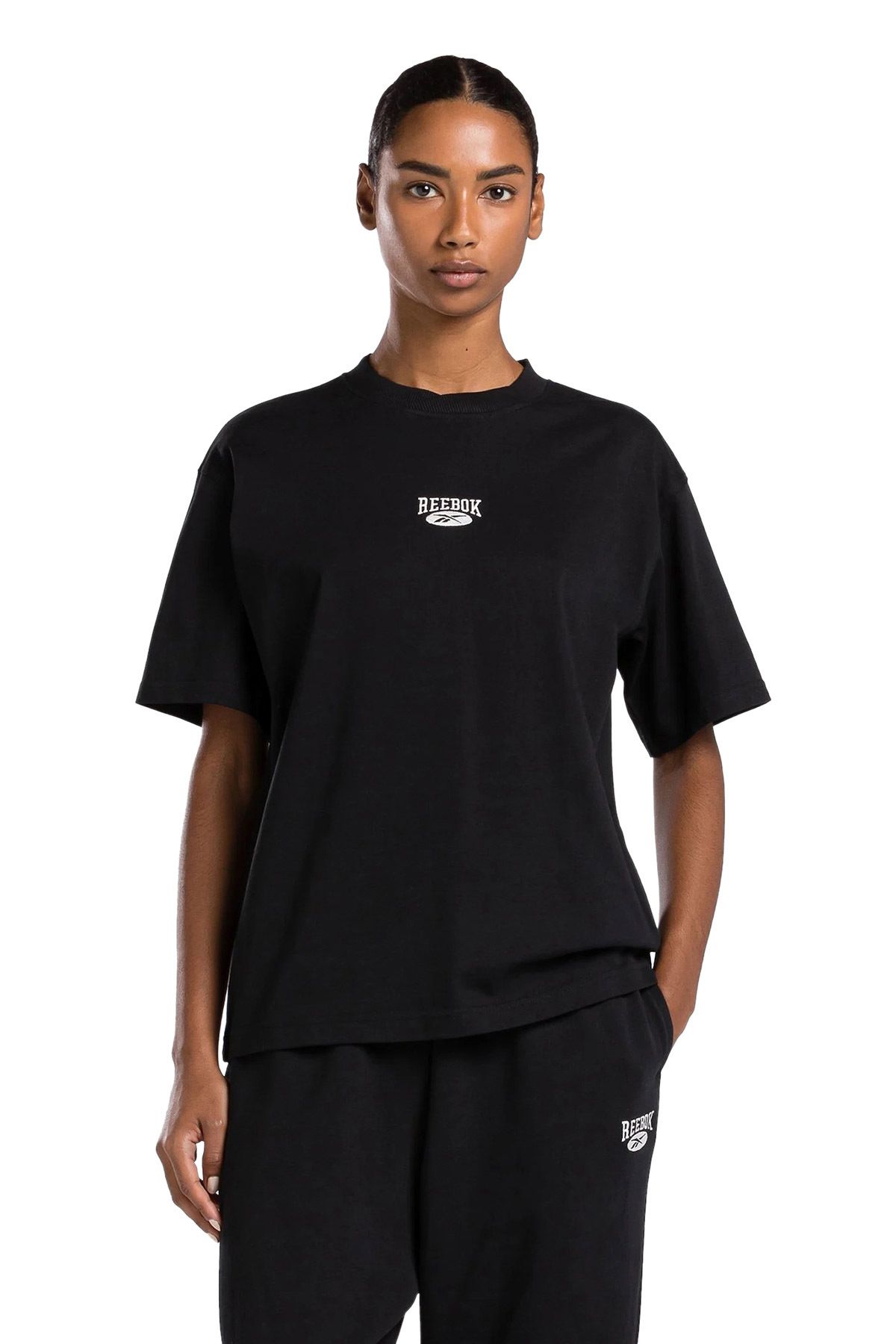 Reebok CLASSICS RELAXED F Siyah Kadın Kısa Kol T-Shirt