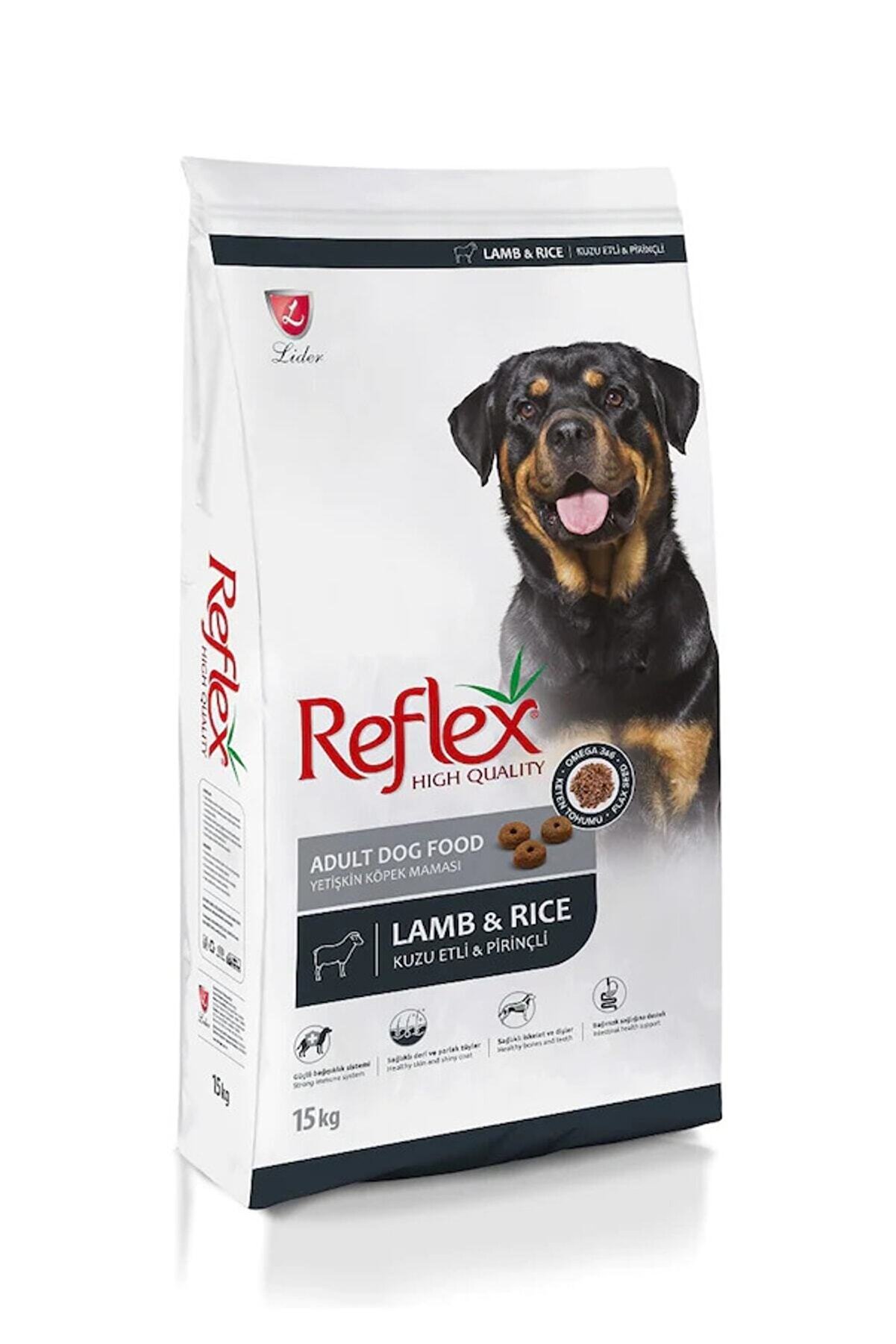 Reflex Kuzulu Pirinçli Yetişkin Kuru Köpek Maması 3 kg