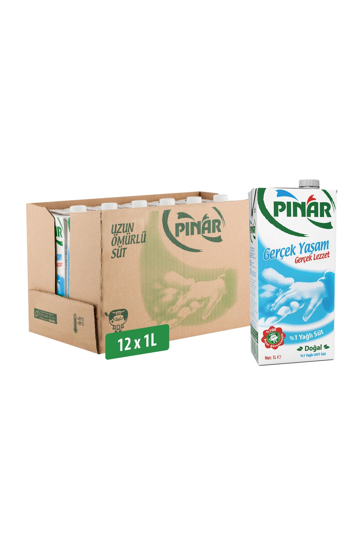 Pınar %1 Yağlı Süt 1 L x 12 Adet