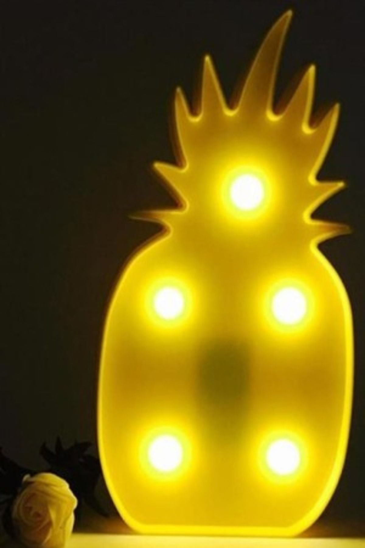sareymen BUFFER® Ananas Şeklinde Ledli Dekoratif Eğlenceli Çocuk Gece Lambası