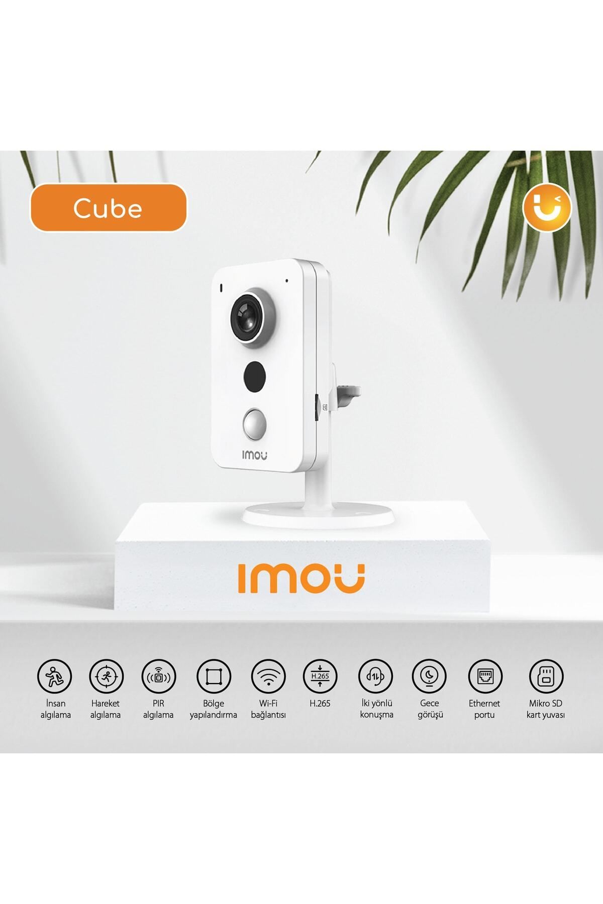 Imou Cube İç Ortam Akıllı WiFi Kamera/2MP-Gece Görüş-PIR Algılama-SD Kart-ONVIF-Bulut (IPC-K22P)