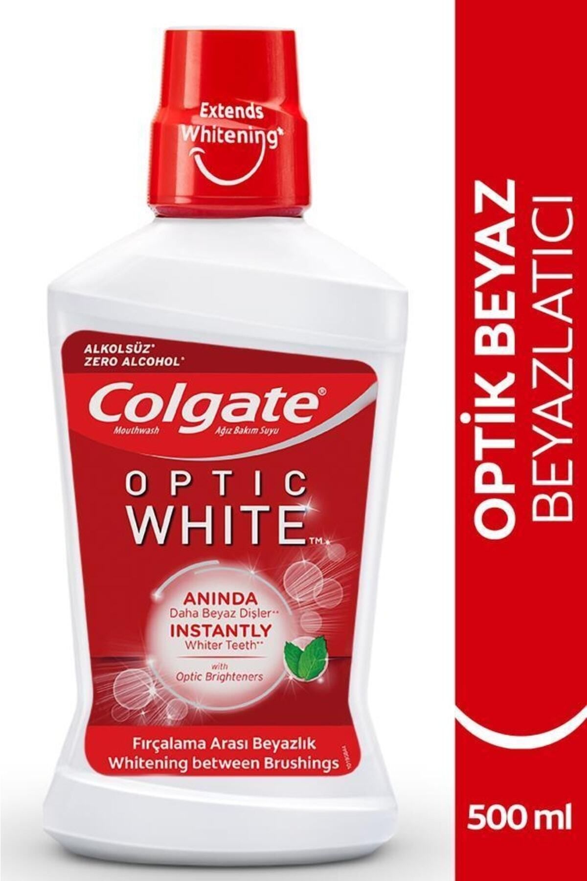 Colgate Optic White Beyazlatıcı Alkolsüz Ağız Bakım Suyu 500 ml