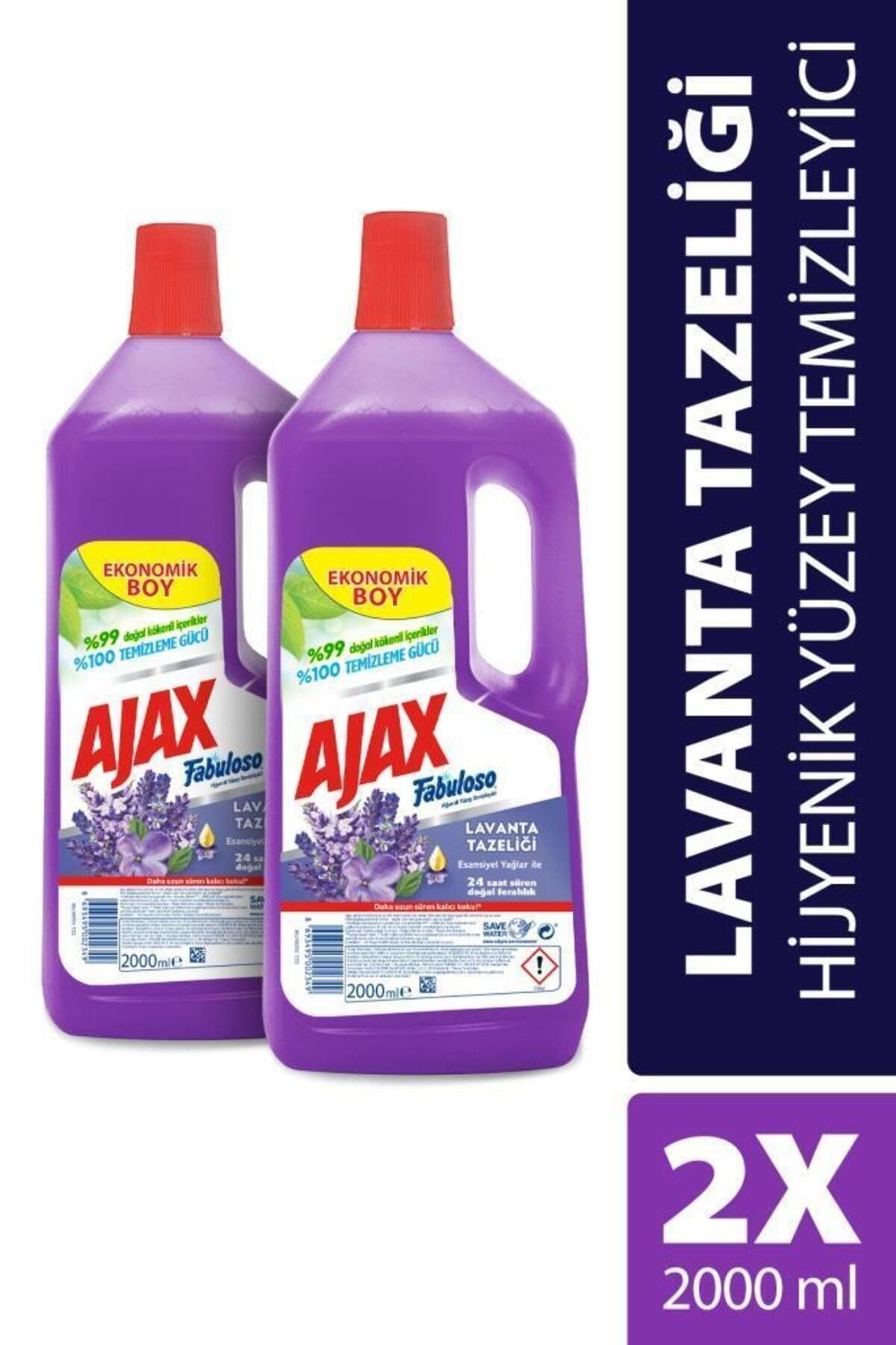 Ajax Fabuloso Yüzey Temizleyici Lavanta 2x2000 Ml
