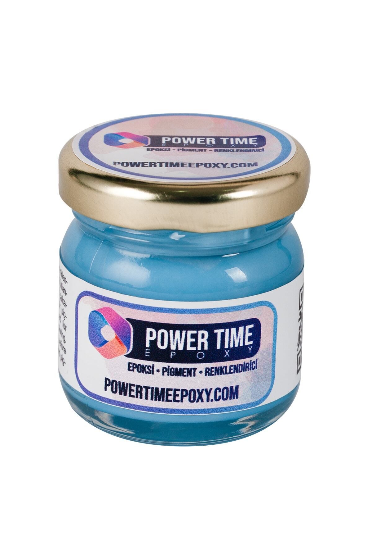 POWER TIME EPOXY Opak & Transparan Sıvı Pigment Boya / Açık Mavi / Epoksi Için