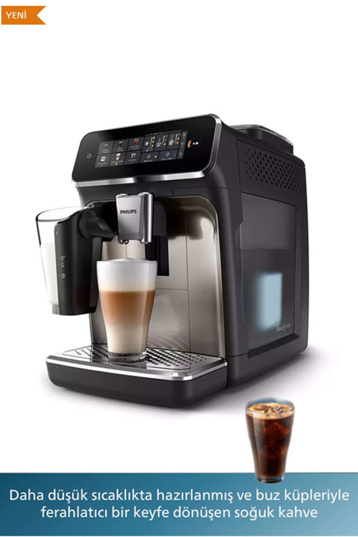 Philips LatteGo EP3347/90 Tam Otomatik Espresso Makinesi Tek dokunuşla 6 çeşit Sıcak ve Soğuk içecek