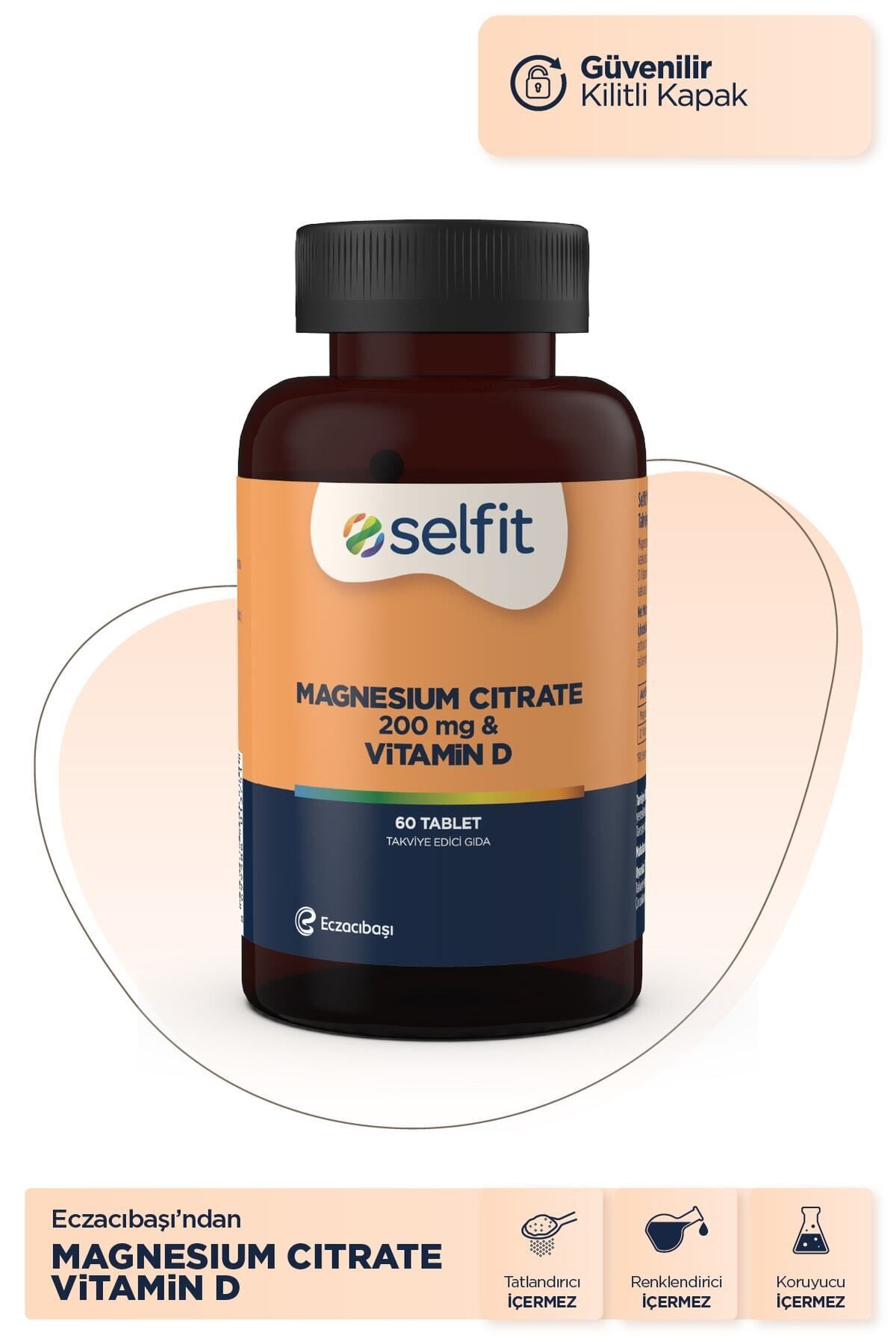 Selfit Magnesium Citrate 200 Mg & Vitamin D 60 Tablet