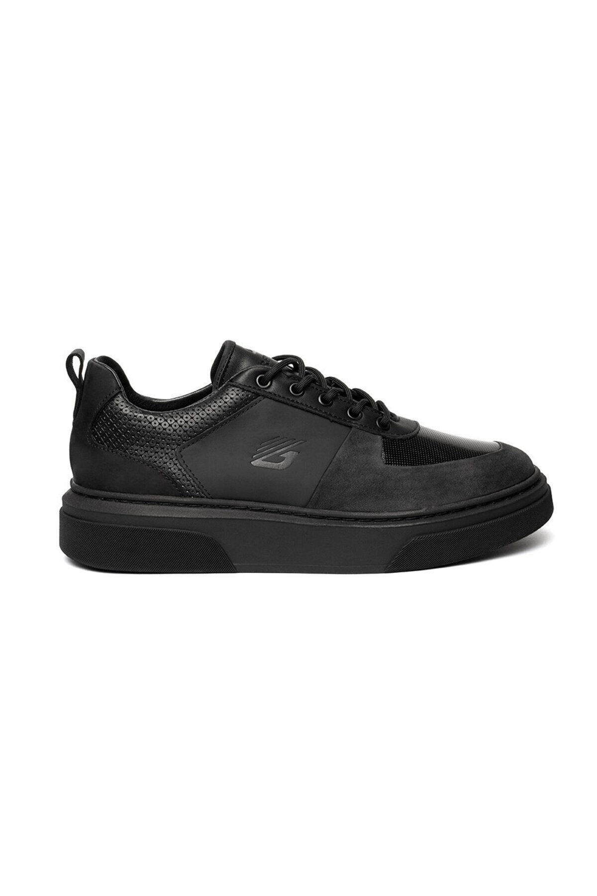 Greyder Erkek Siyah Hakiki Deri Sneaker Ayakkabı 3k1sa16410