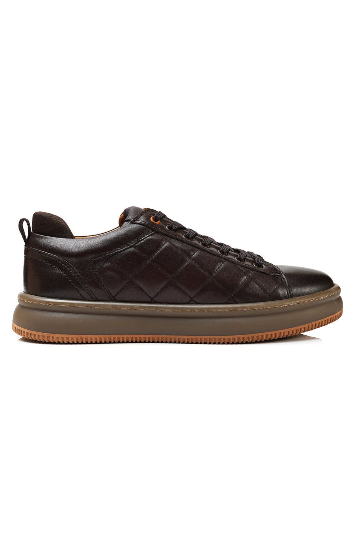 Greyder Erkek Kahverengi Hakiki Deri Sneaker Ayakkabı 3k1sa16381
