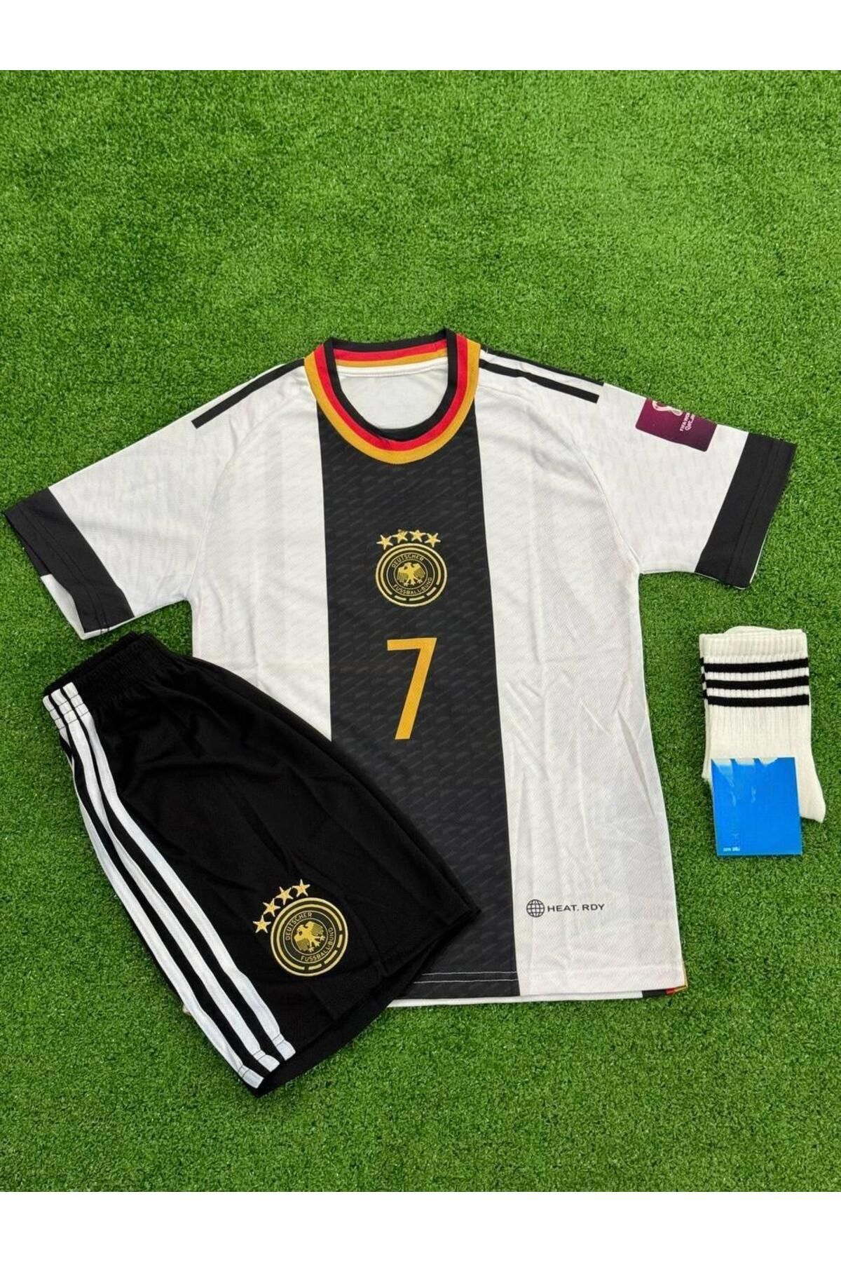 Alaturka Mix Almanya Havertz Baskılı Yeni Sezon Çocuk Futbol Forması 3'lü Takım (ŞORT-ÇORAP-FORMA)