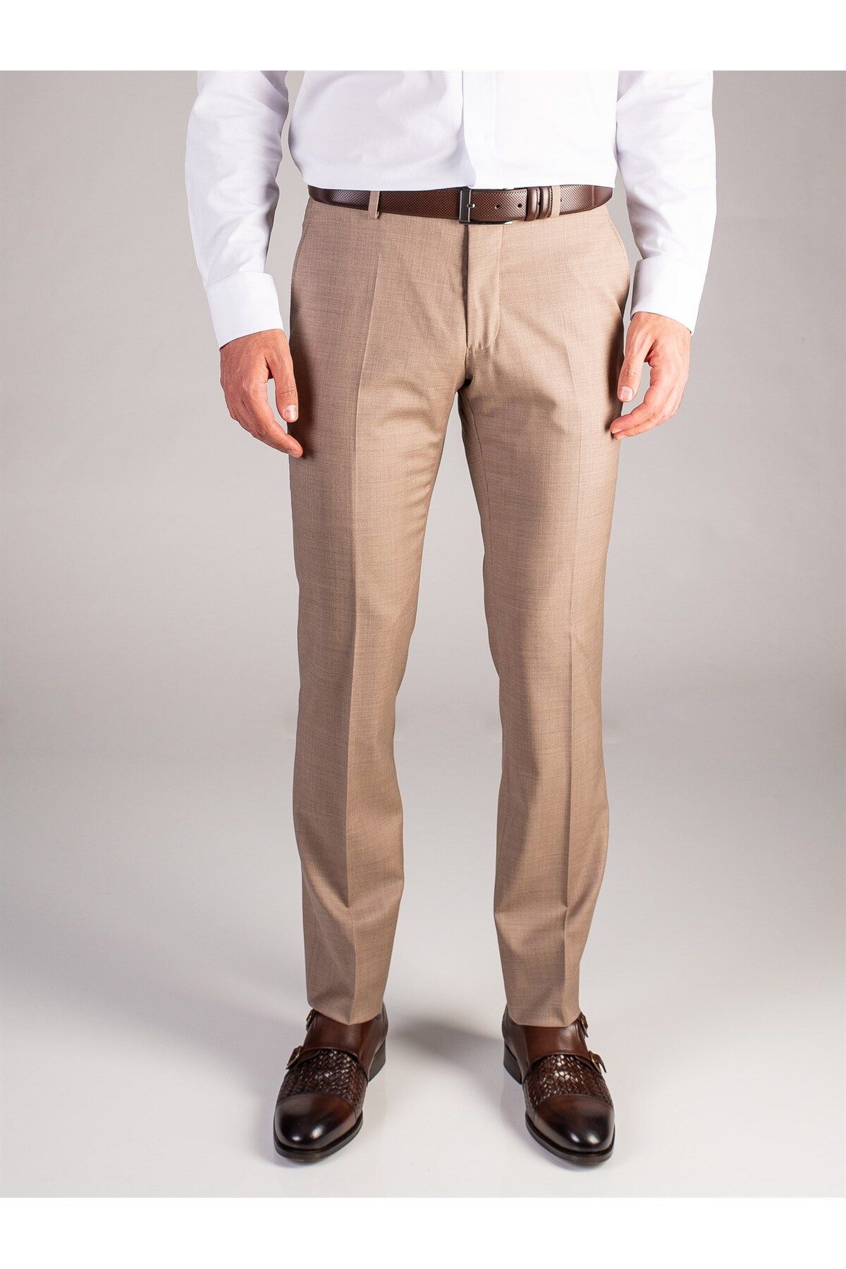 Dufy Sütlü Kahverengi Erkek Regular Fit Düz Pantolon - 36609