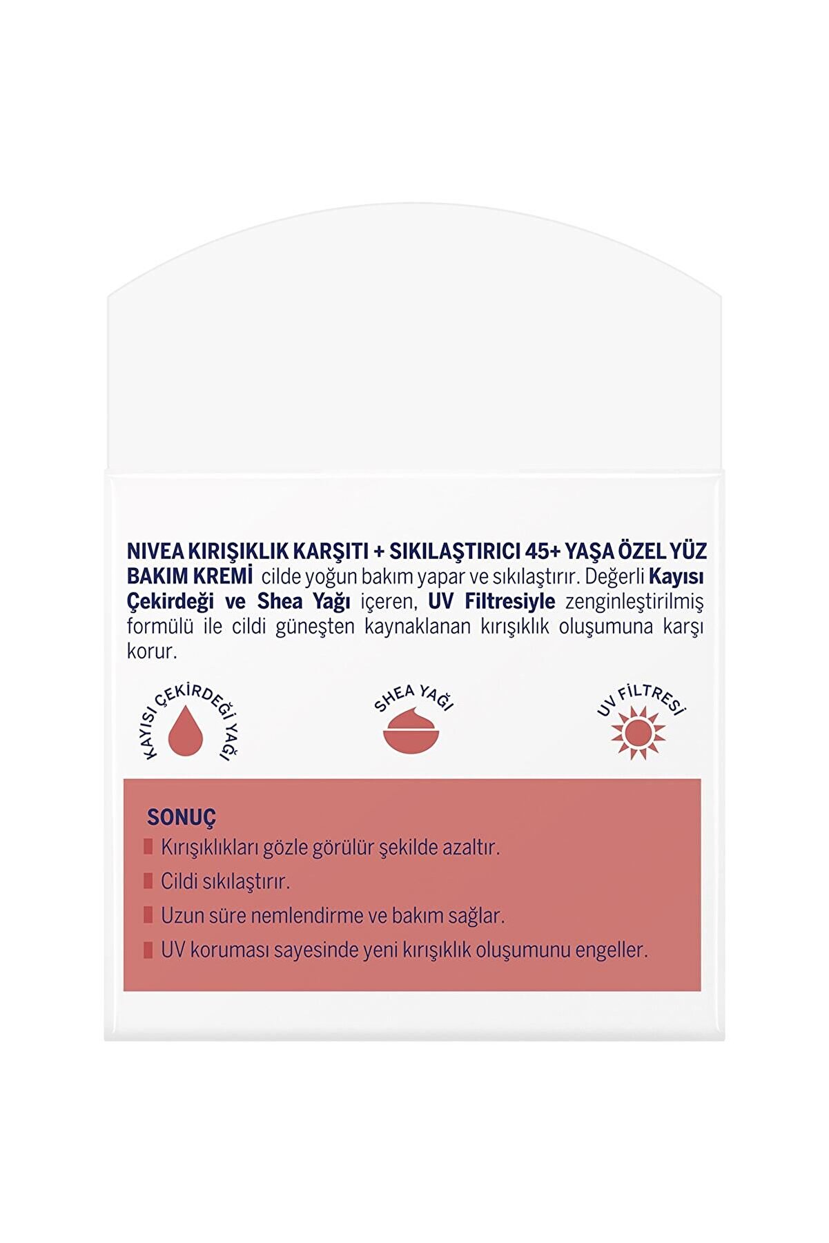 Kırışıklık Karşıtı + Sıkılaştırıcı Krem Yaş 45+ 50 Ml,yaşa Özel Yüz Bakım Kremi,güneş Koruması_3