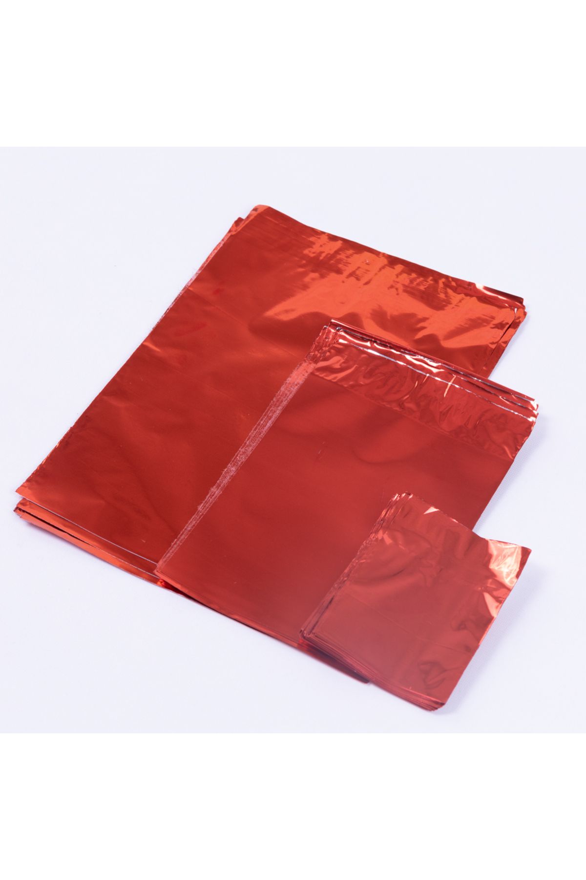 Bimotif Metalik özellikli poşet 25li, kırmızı 35x50 cm (1 adet)