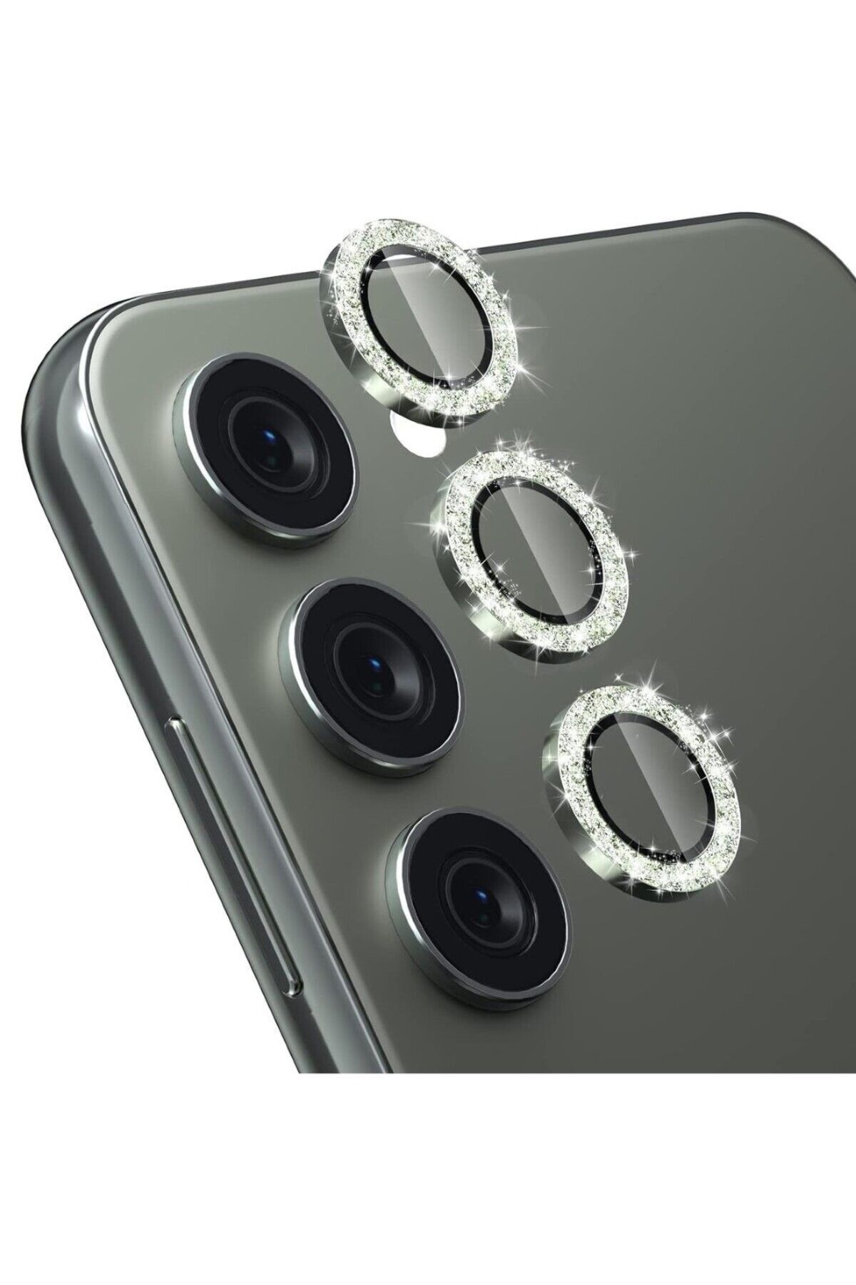 kilifsuar mobile aksesuar Samsung Galaxy S23 Fe Uyumlu Taşlı Lens Kamera Koruyucu