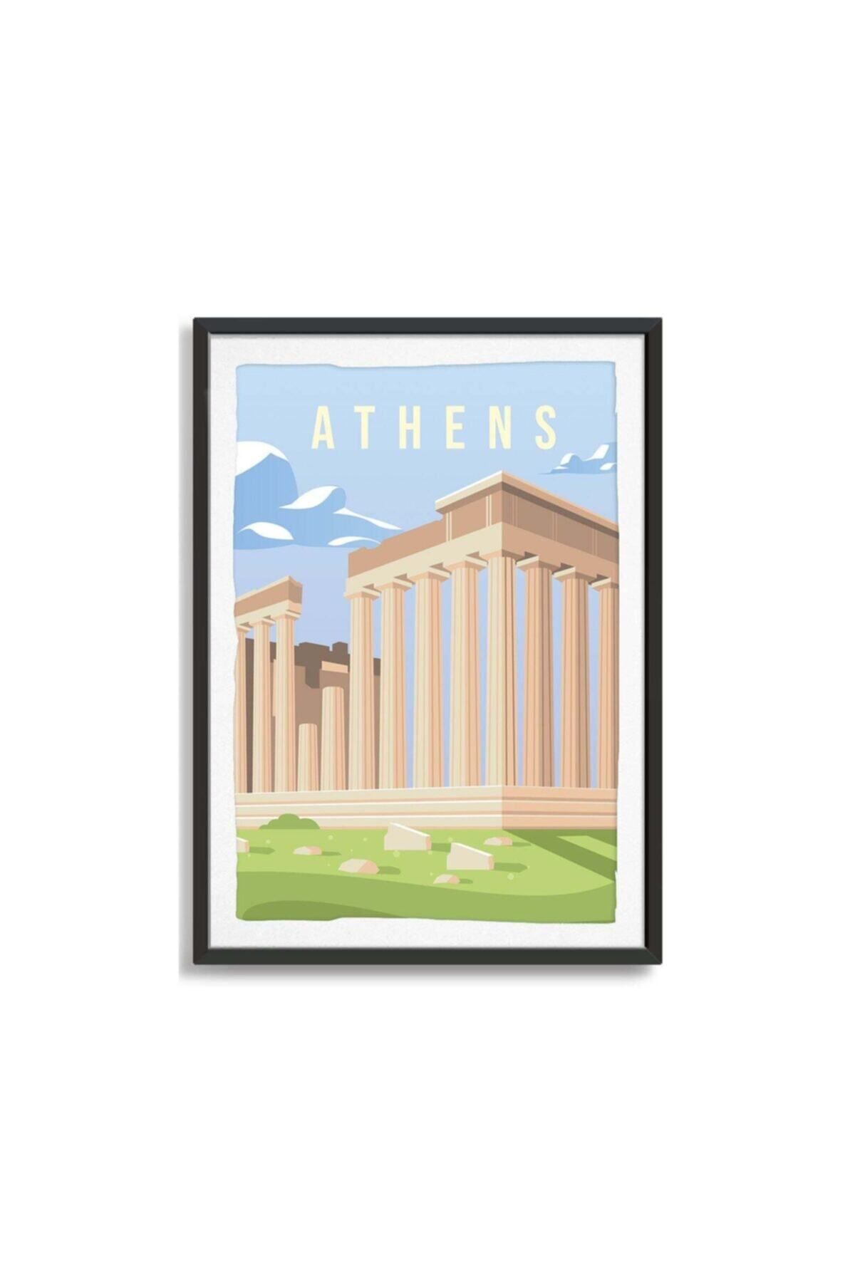 Yaris Note Athens City Travel Çerçevesiz Poster