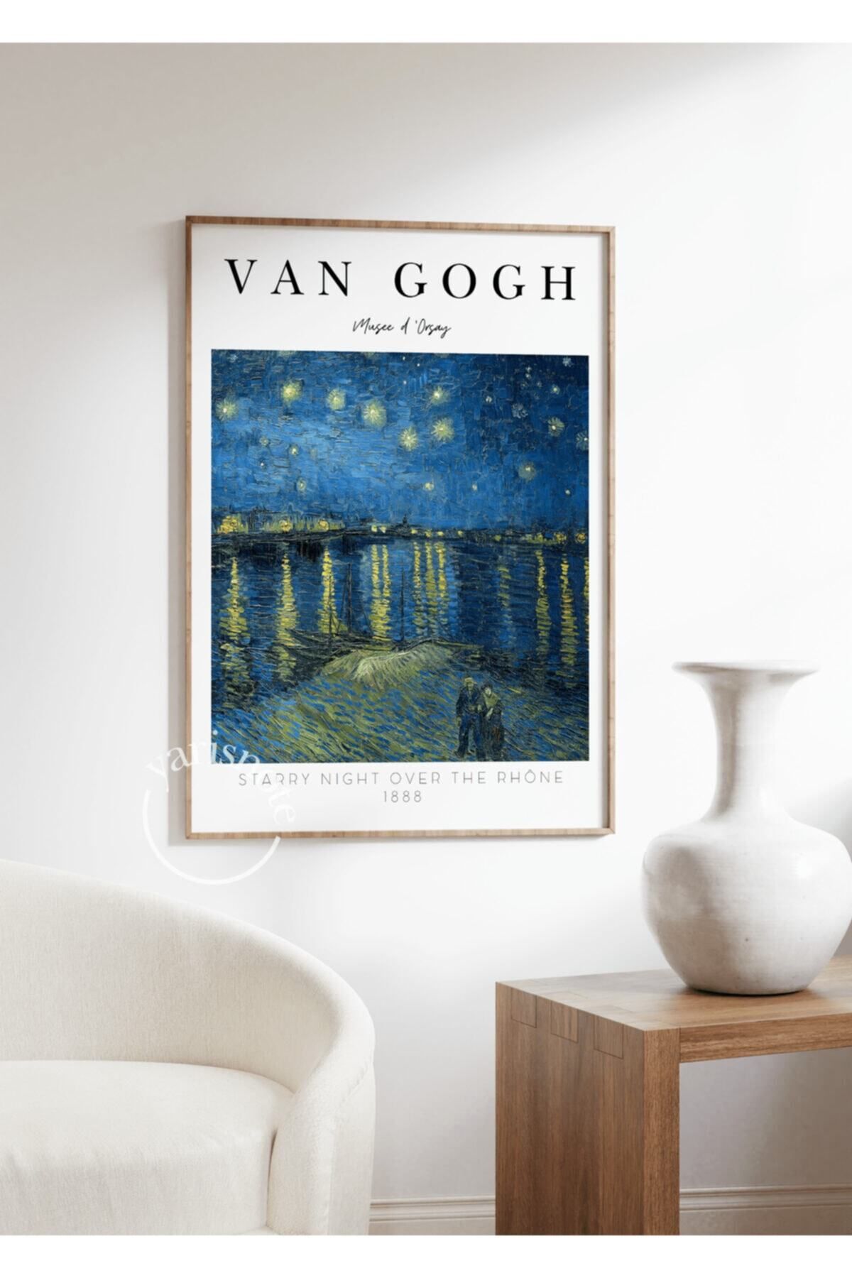 Yaris Note Van Gogh Starry Night Artwork Çerçevesiz Poster