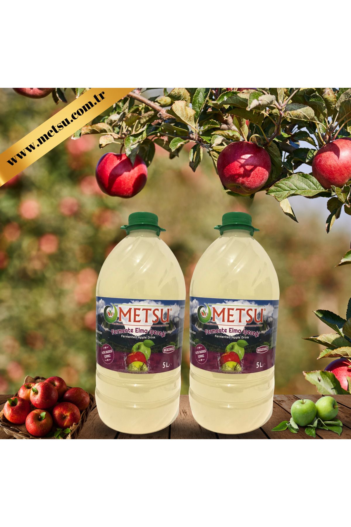 METSU Fermente Elma Içeceği (2X5LT) 2'li Set