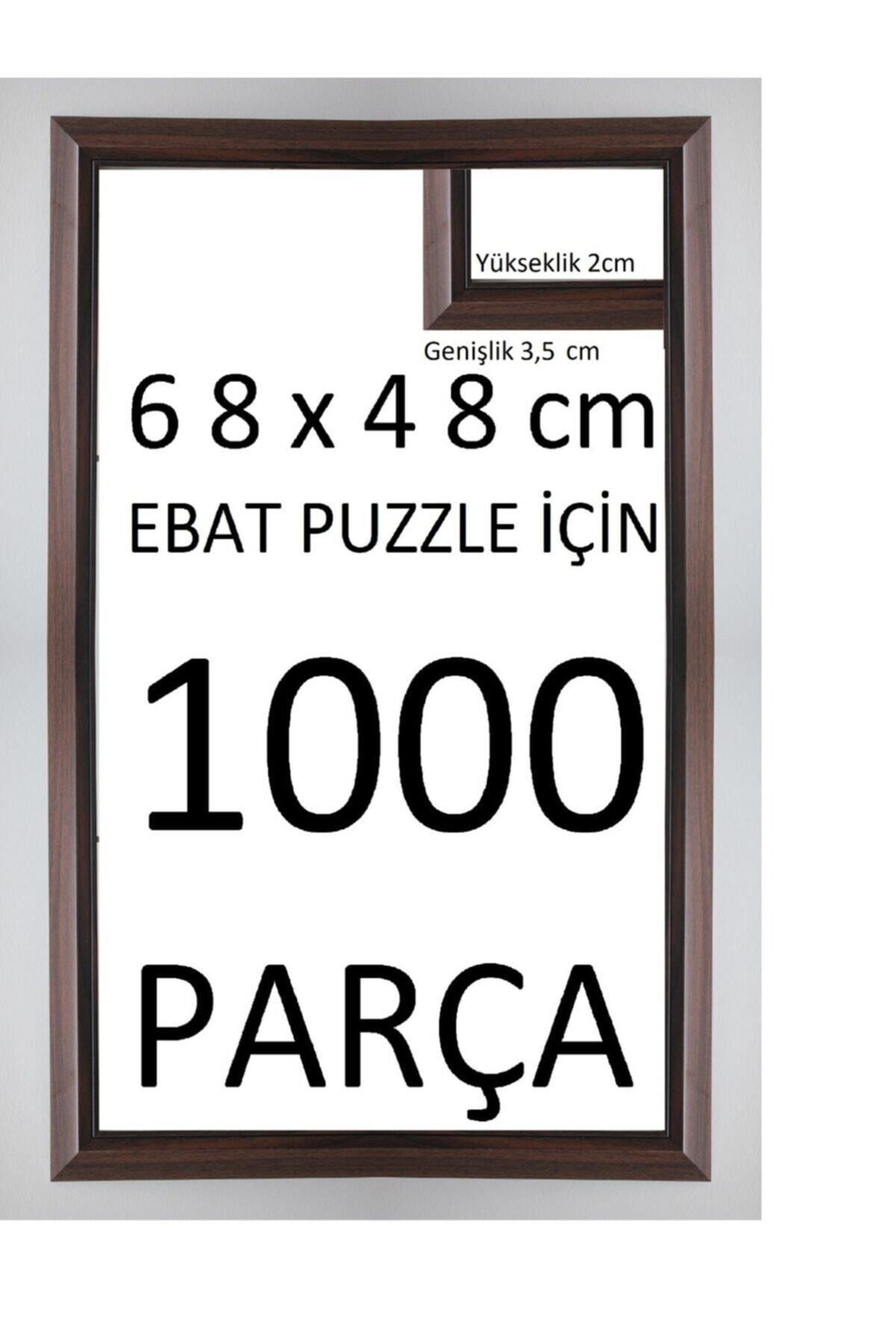 Genel Markalar Sar Plus Kahverengi 1000 Parça 68x48 Ebatında Piramit Modeli Puzzle Çerçevesi