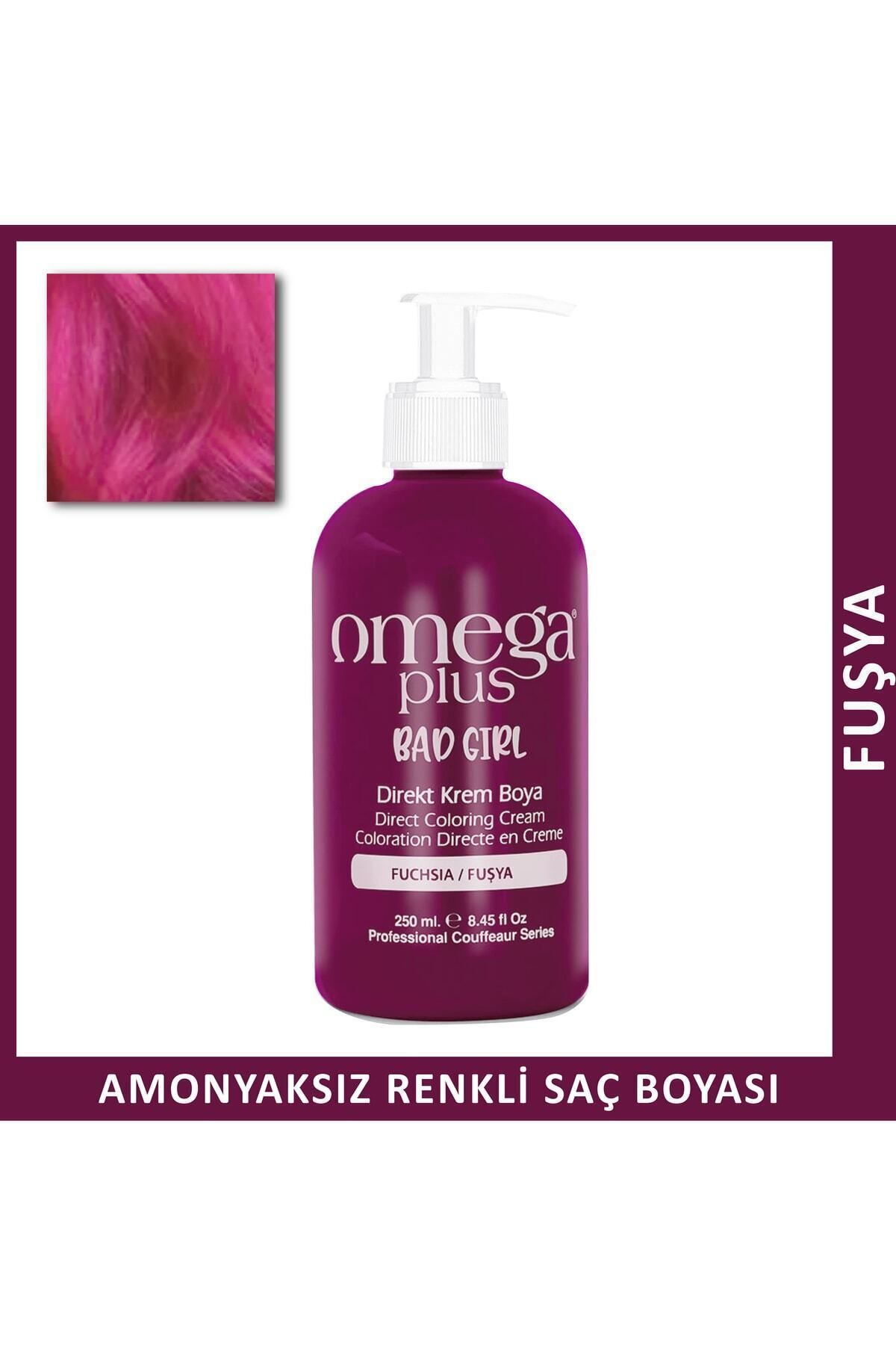 Omega Plus Bad Girl FUŞYA Amonyaksız Renkli Saç Boyası 250ML