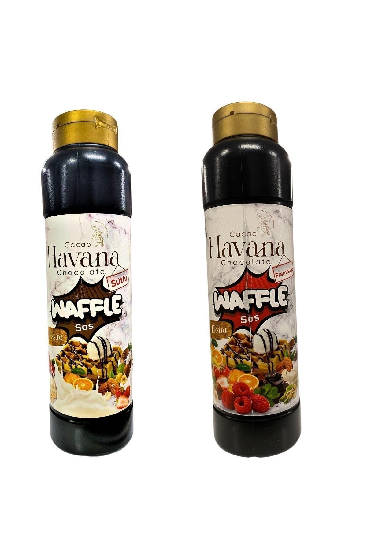 Havana Ekstra Sütlü & Ekstra Frambuaz Waffle Sosları 1000 gr İkili Sos