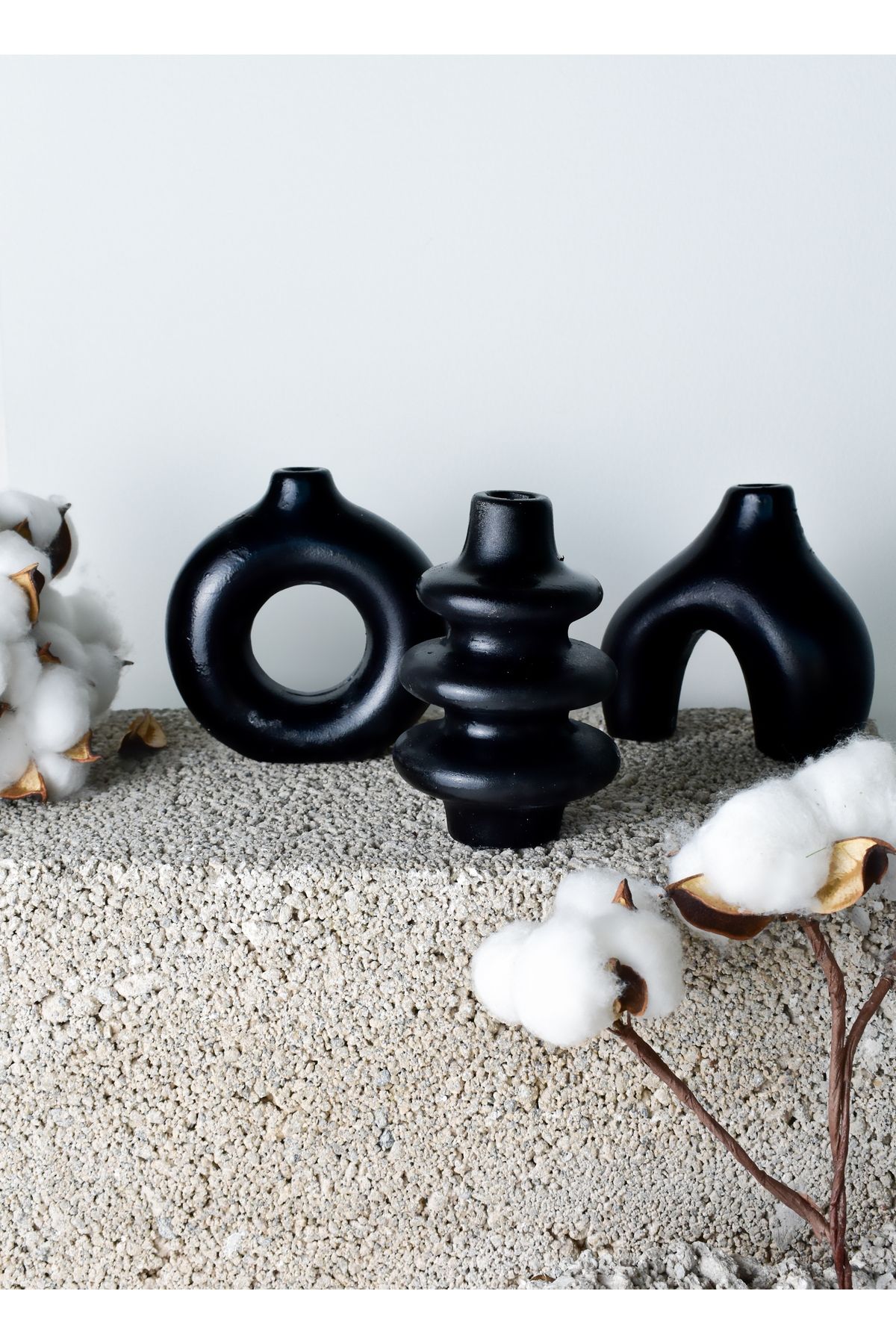 LALEZEN HOME Dekoratif Şık Minimal 3lü Şık Vazo Set