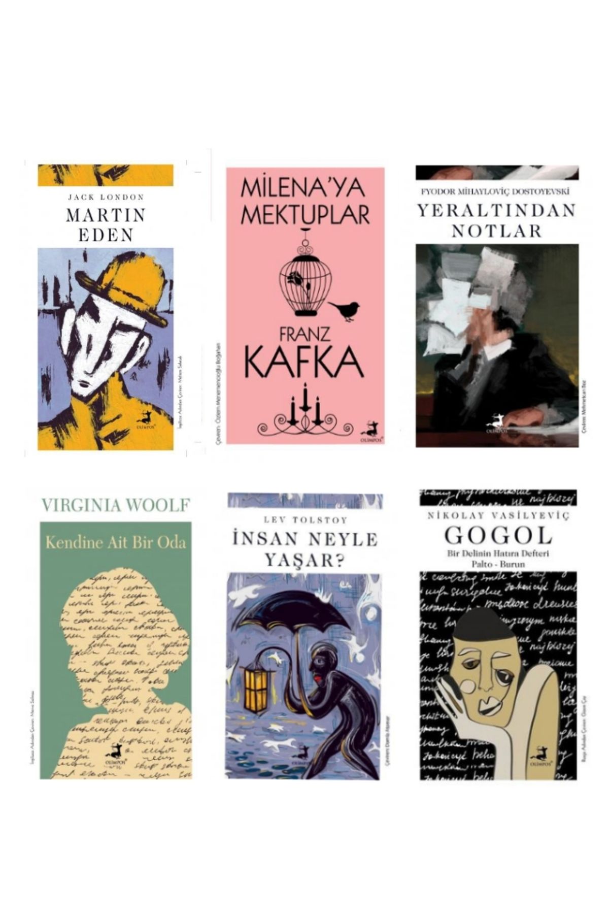 Olimpos Yayınları Martin Eden, Milena'ya Mektuplar, İnsan Ne ile Yaşar +3 Kitap Dünya Klasikleri Seti
