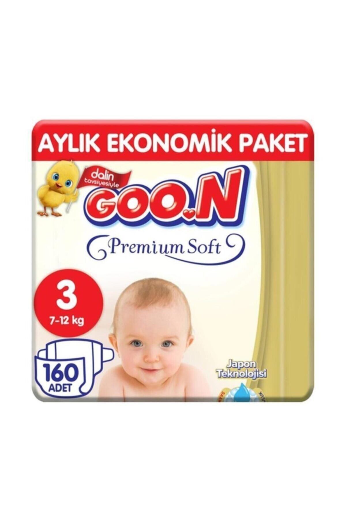 Goo.n Goon Premium Soft Jumbo Paket 4'lü Set 3 Beden 160 Adet