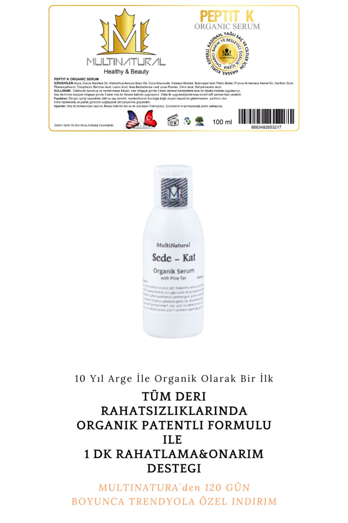 multinatural Saç & Deri Kepek, Sedef, Seboreik Dermatit Ve Kaşıntı Destekleyici Egzaman Kremi 100 ml