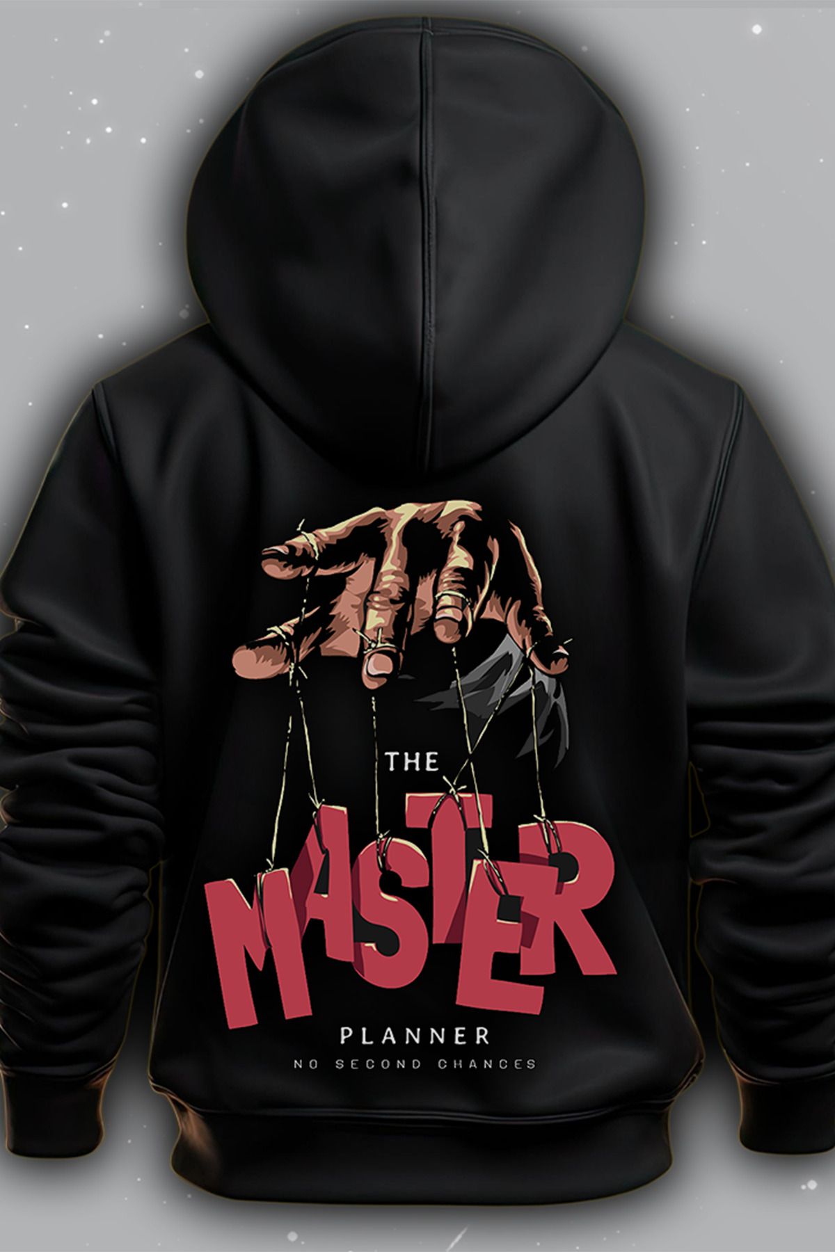 Lush Erkek Siyah 3 iplik Oversize Sweatshirt %100 The Master