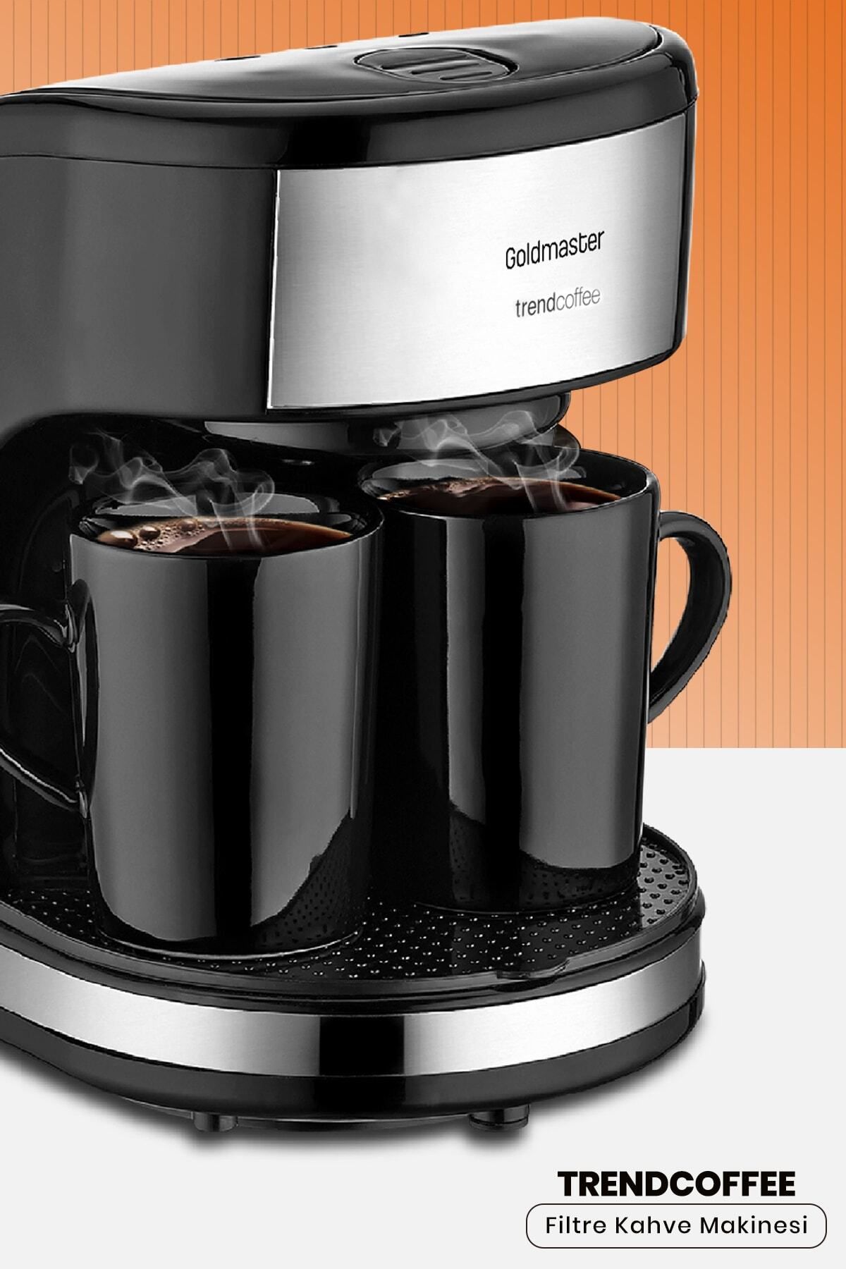 GoldMaster Trendcoffee Çift Kupalı 3 Dakikada Demleyen Filtre Kahve Makinası