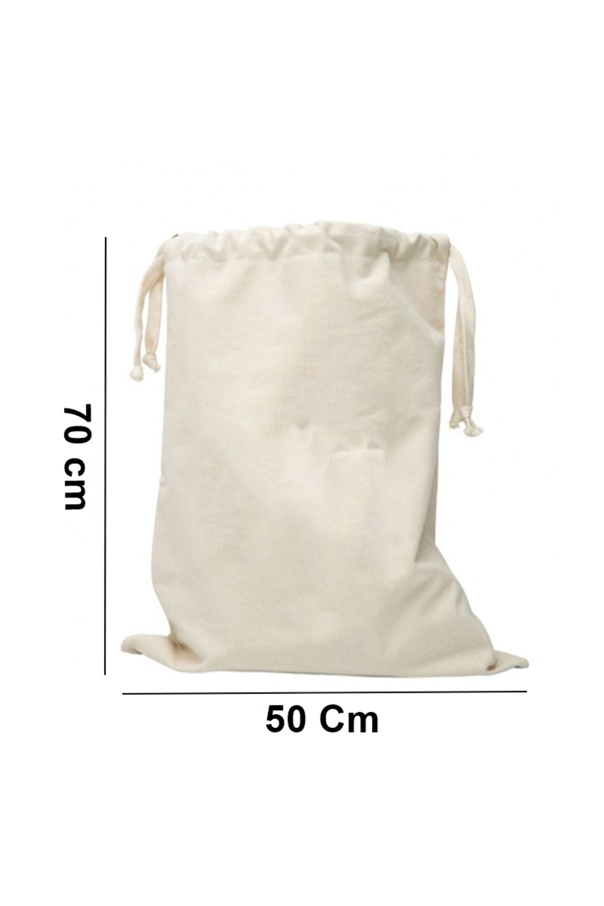 Elbasan Tekstil Kanvas Çok Amaçlı Kirli Çamaşır Torbası 50x70 1 Adet