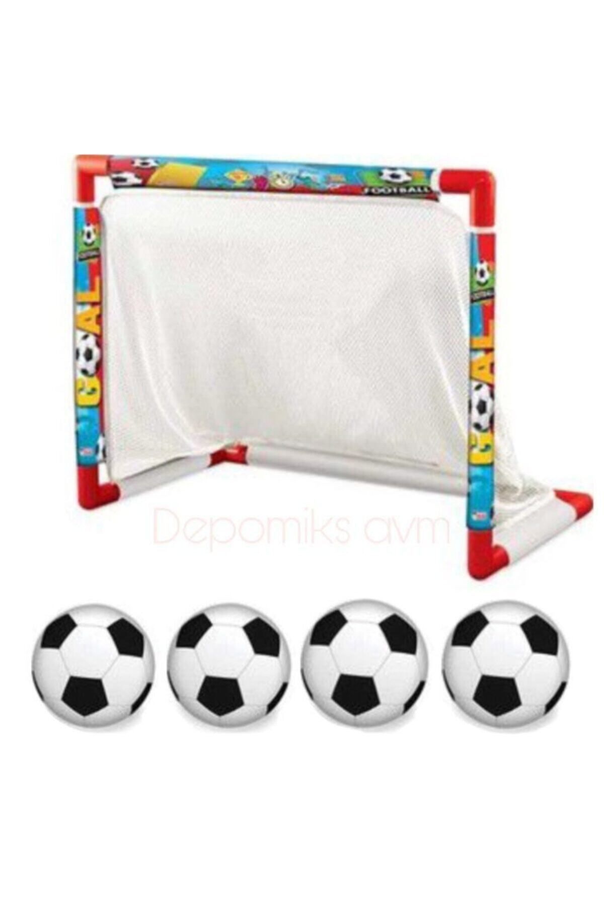 Depomiks Avm Oyuncak Minyatür Futbol Kalesi + 4 Adet Futbol Topu Erkek Çocuk Oyuncak