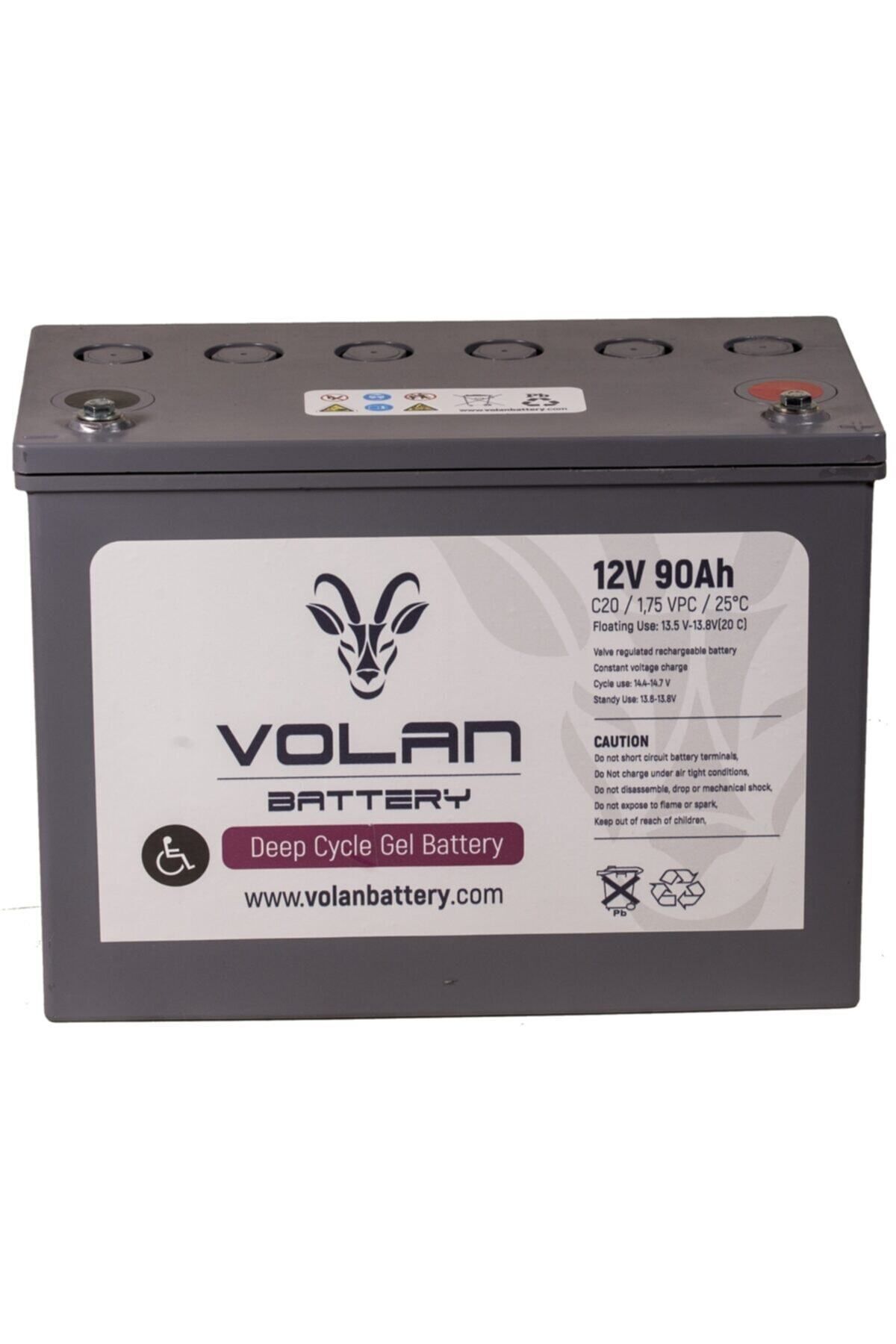 Volan Battery 12 Volt Deepycle 90 Amper Engelli Aracı Aküsü