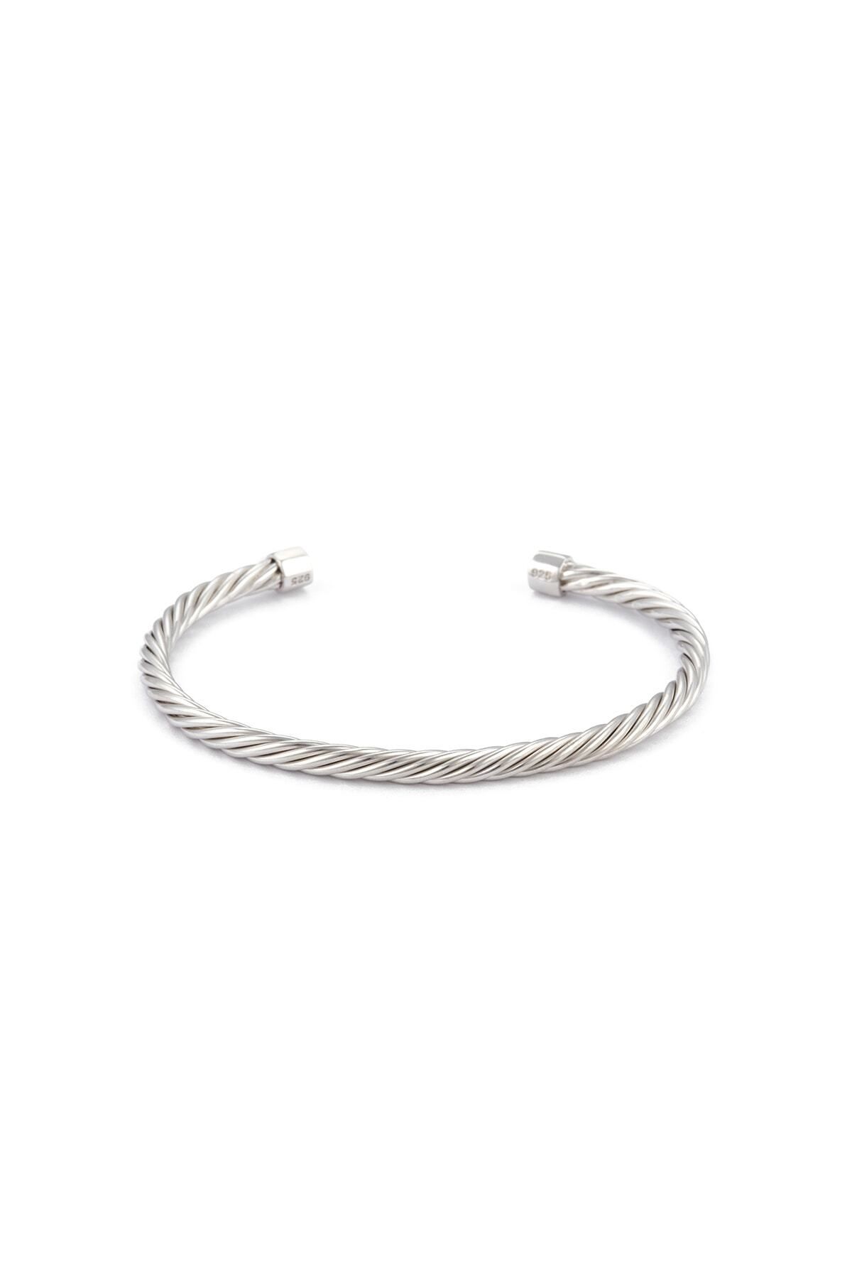 Atolyewolf Helical Bangle In Silver
