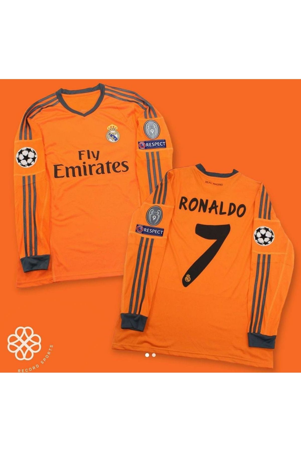 AJAX STAR Real Madrid Cristiano Ronaldo Efsane Nostalji Forması (UZUN KOL)