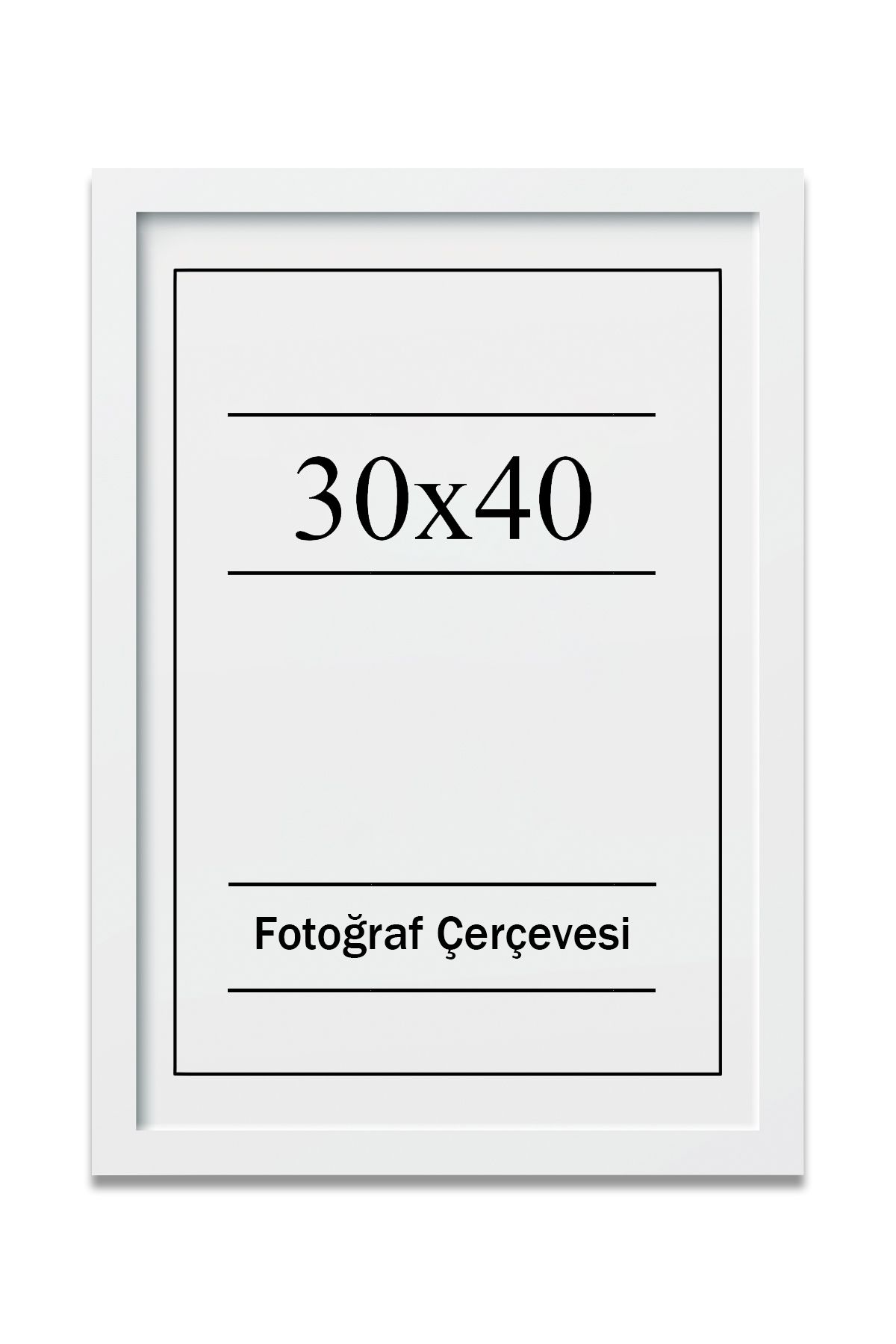UON Resim Çerçevesi Beyaz 30x40 Diploma Belge Sertifika Tekli Düz model Fotoğraf Resim Çerçeve Seti