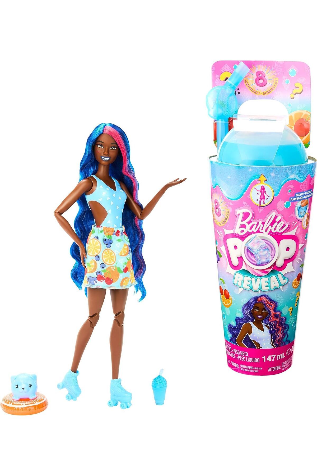 Barbie Pop Reveal Bebek Meyve Serisi Meyve Suyu Eklemli Barbie HNW40-HNW42