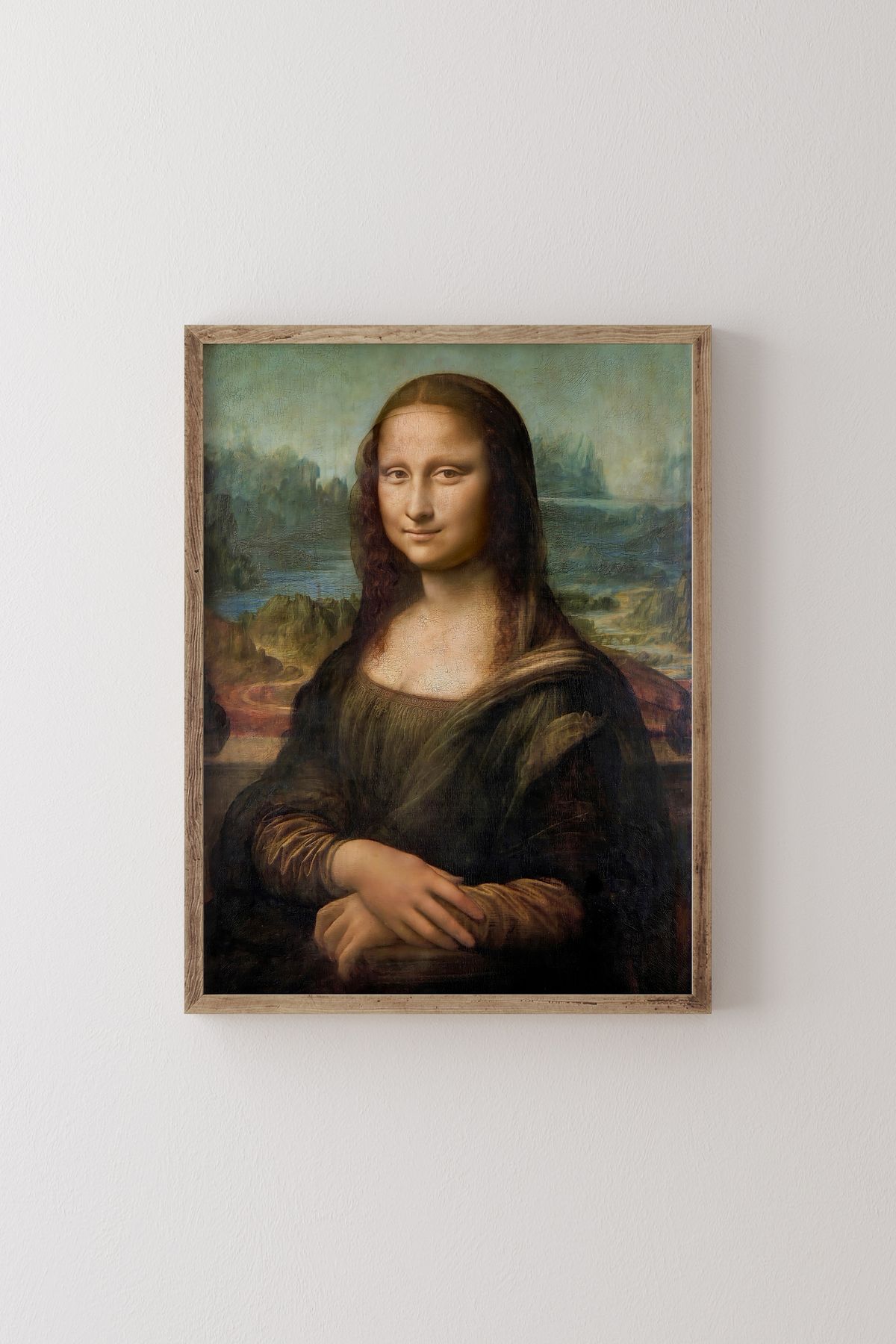 epiqart Mona Lisa - Leonardo Da Vinci - Ahşap Çerçeve