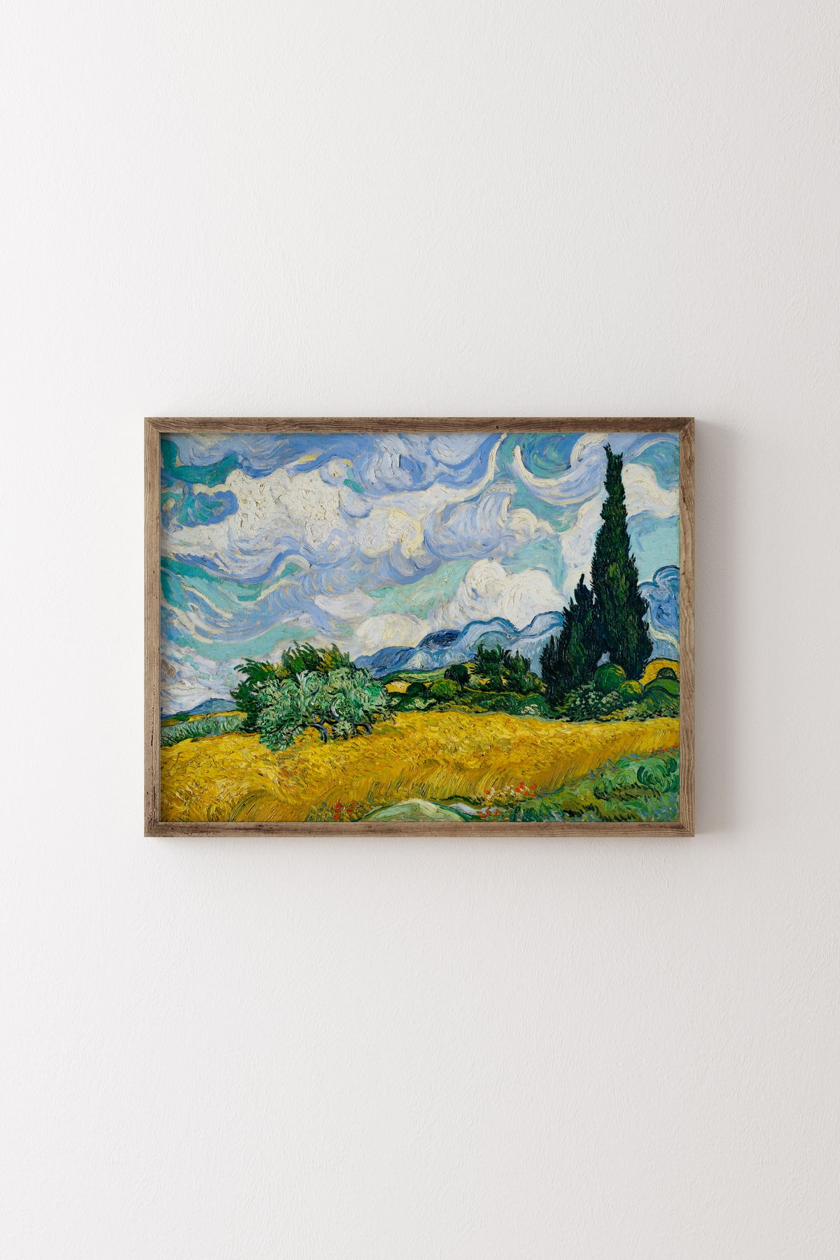 epiqart Selvili Buğday Tarlası - Vincent Van Gogh - Ahşap Çerçeve