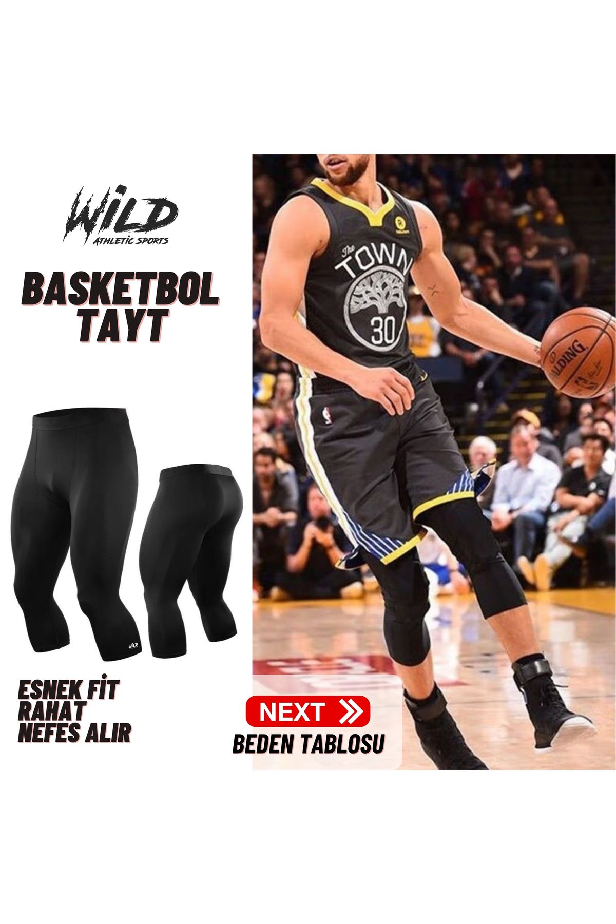 Wild Athletic Sports Basketbol 3/4 Spor Tayt