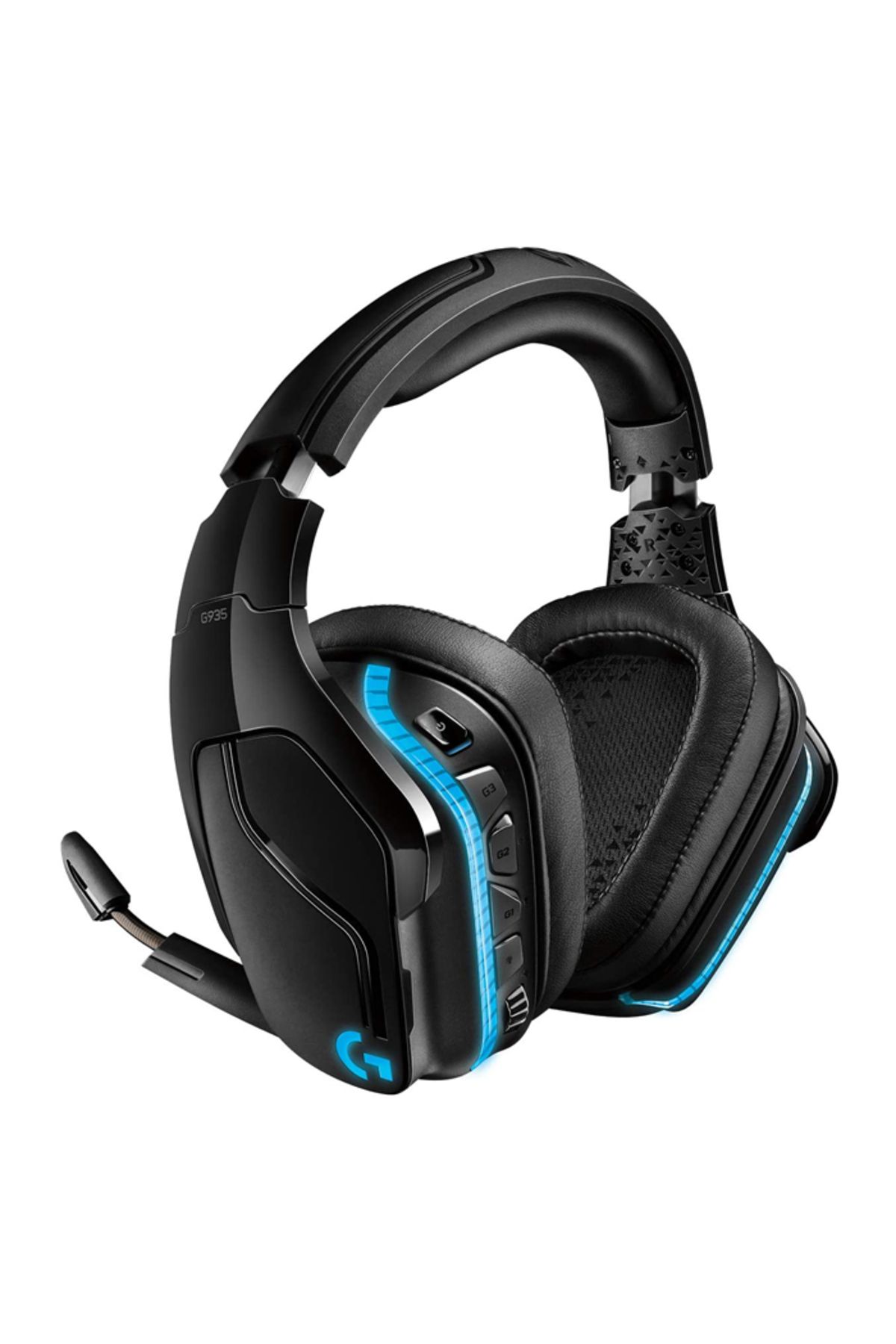 logitech G G935 Lightsync 7.1 Surround Ses Kablosuz Siyah Oyuncu Kulaklığı - 981-000744