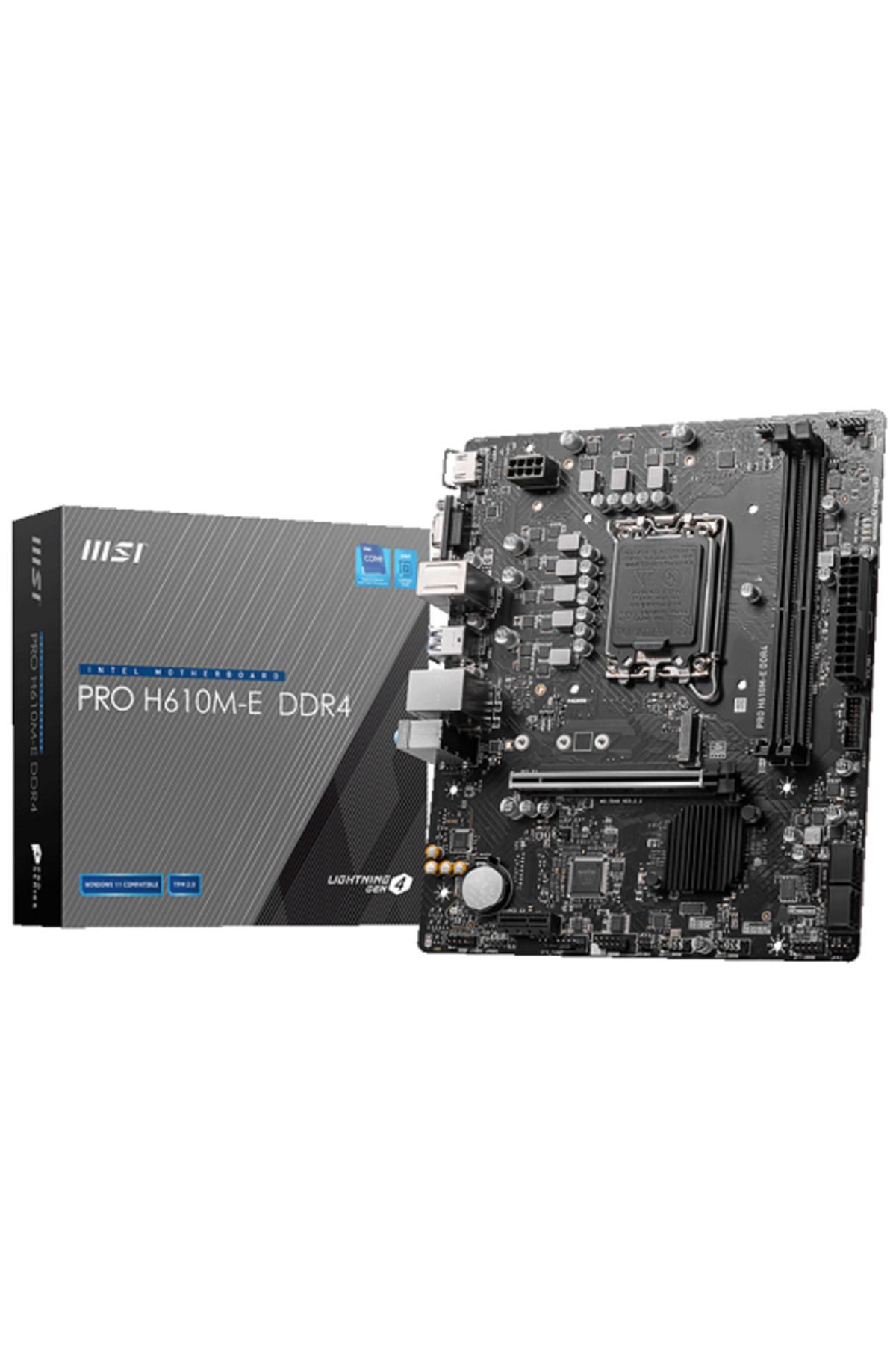 MSI Pro H610m-e Ddr4 Intel H610 Soket 1700 Ddr4 3200mhz Matx Gaming (OYUNCU) Anakart