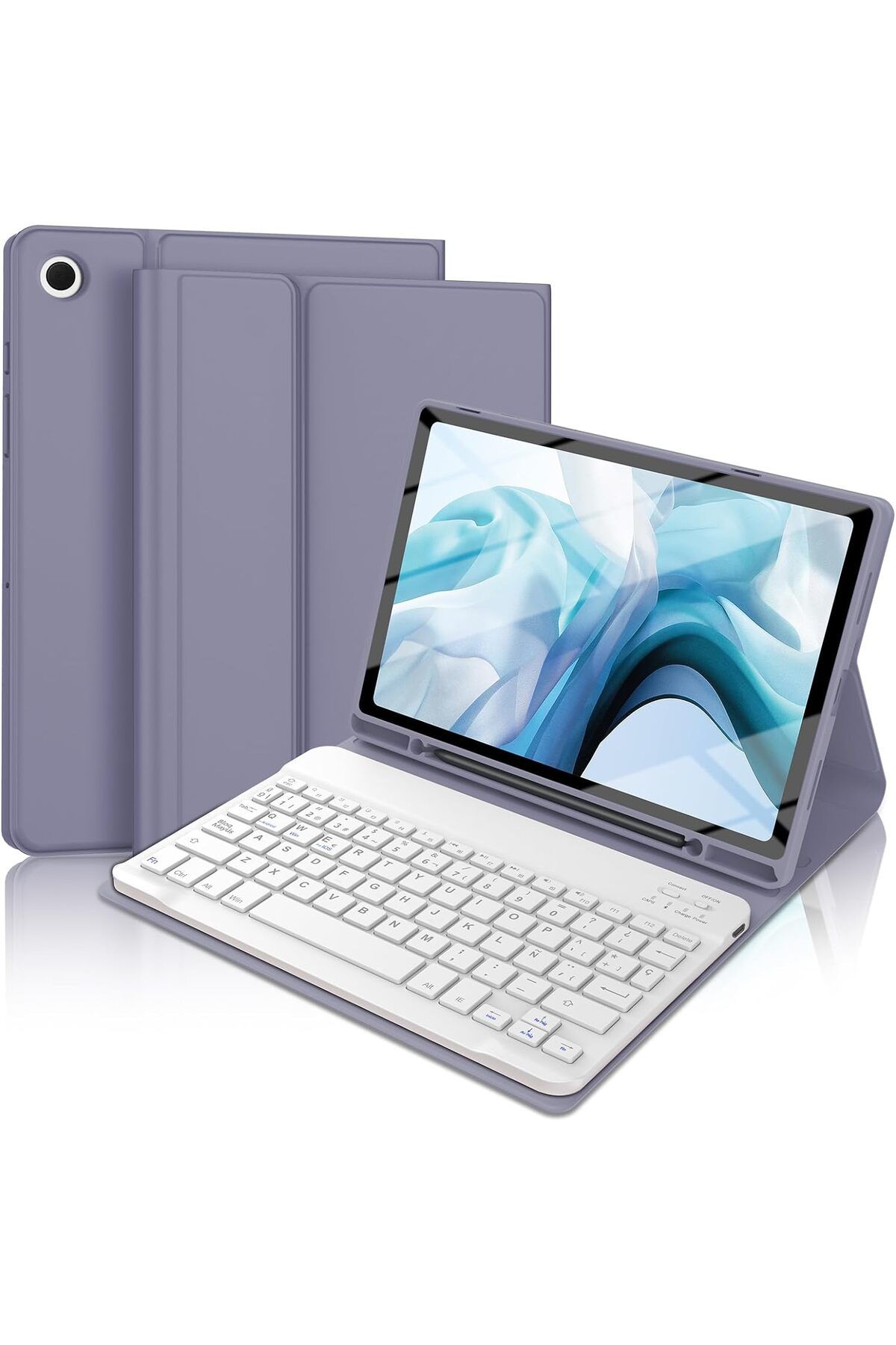 Fogy Samsung Galaxy Tab A8 10.5" 2022 SM-X200 için Çıkarılabilir Bluetooth Klavyeli Klavye Kılıfı