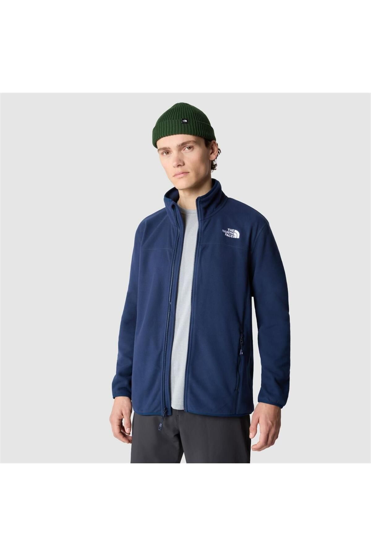 The North Face Nf0A855X M 100 Glacier Full Zip -Eu Lacivert Unisex Outdoor