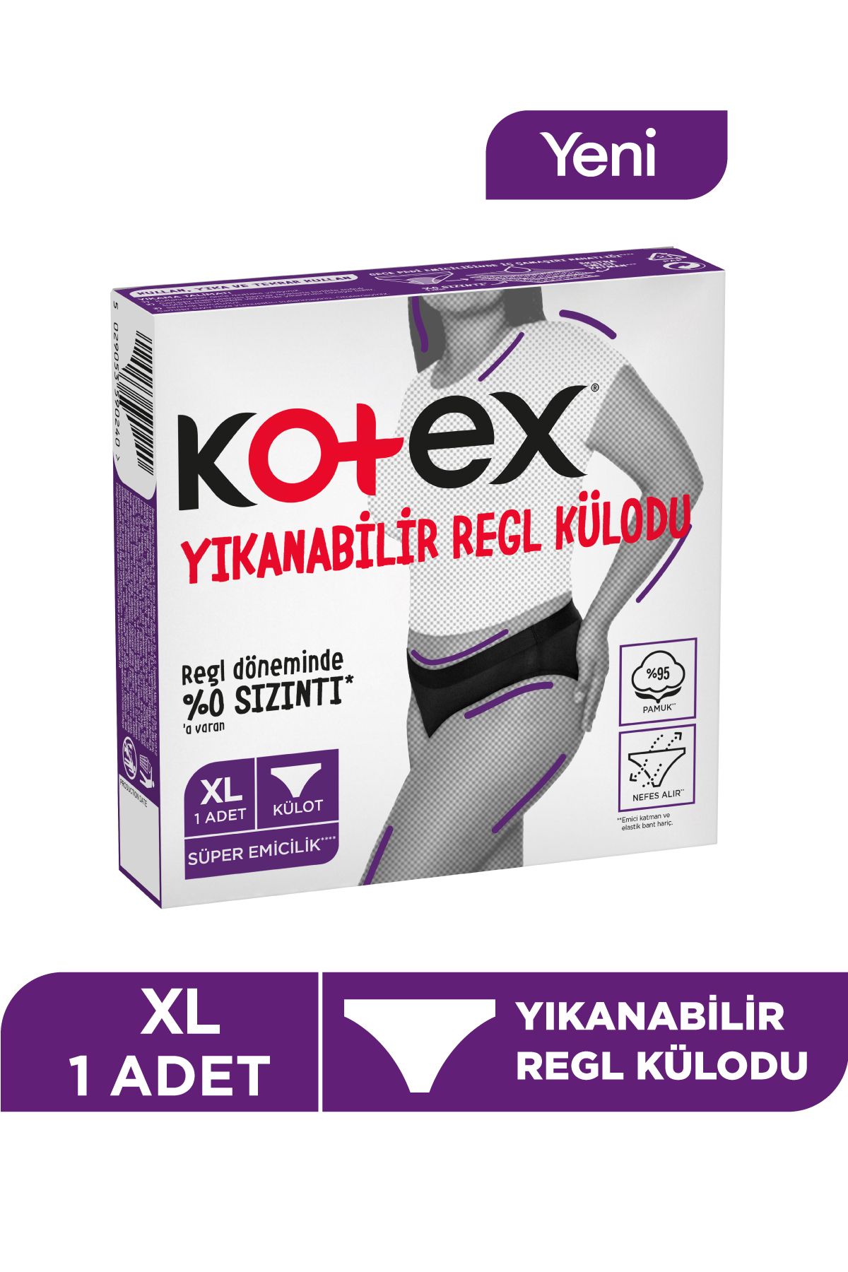 Kotex Yıkanabilir Regl Külodu XL Beden