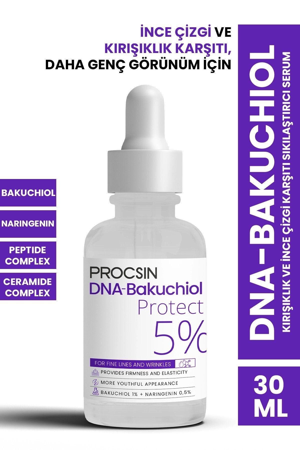 PROCSIN Dna - Bakuchiol Kırışıklık Ve Ince Çizgi Karşıtı Sıkılaştırıcı Serum 30 ml