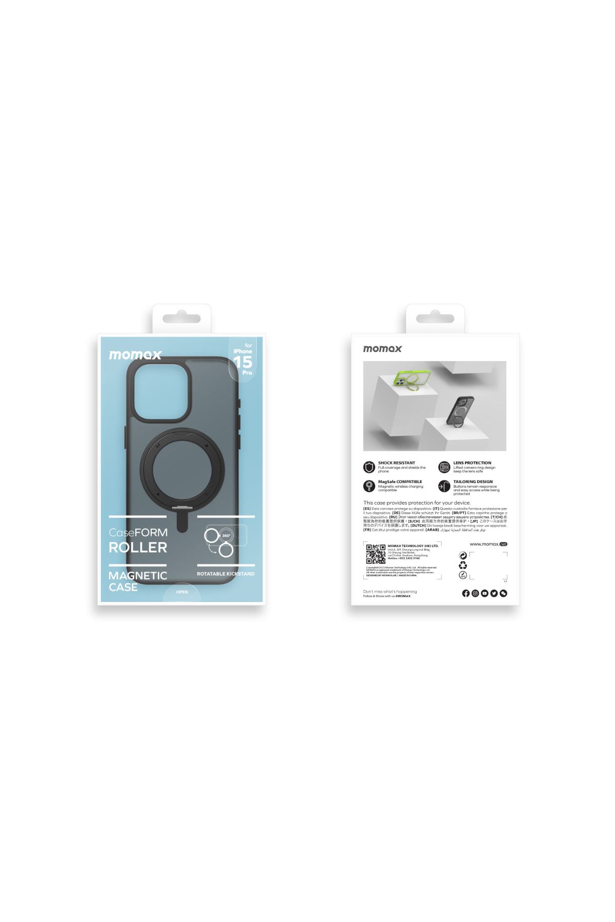 Momax İphone 15 Pro Roller Mag Safe Standli Kilif