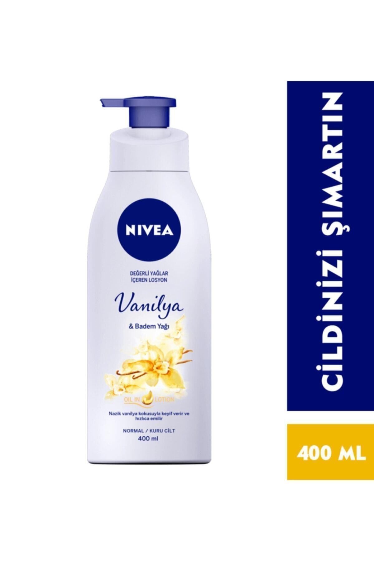 NIVEA Pump Vanilya & Badem Yağı Vücut Losyonu 400 ml