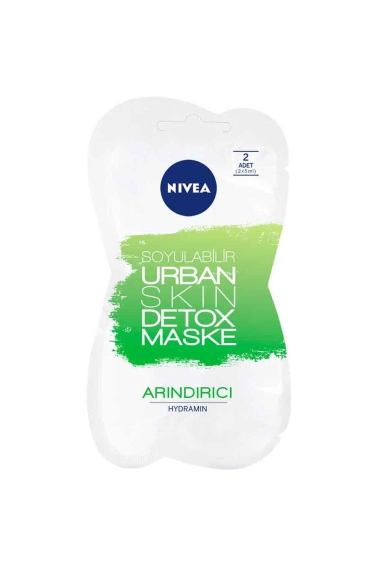 NIVEA Urban Skin Detox Maske - Soyulabilir Arındırıcı Maske 2 Adet (2x5 ml)